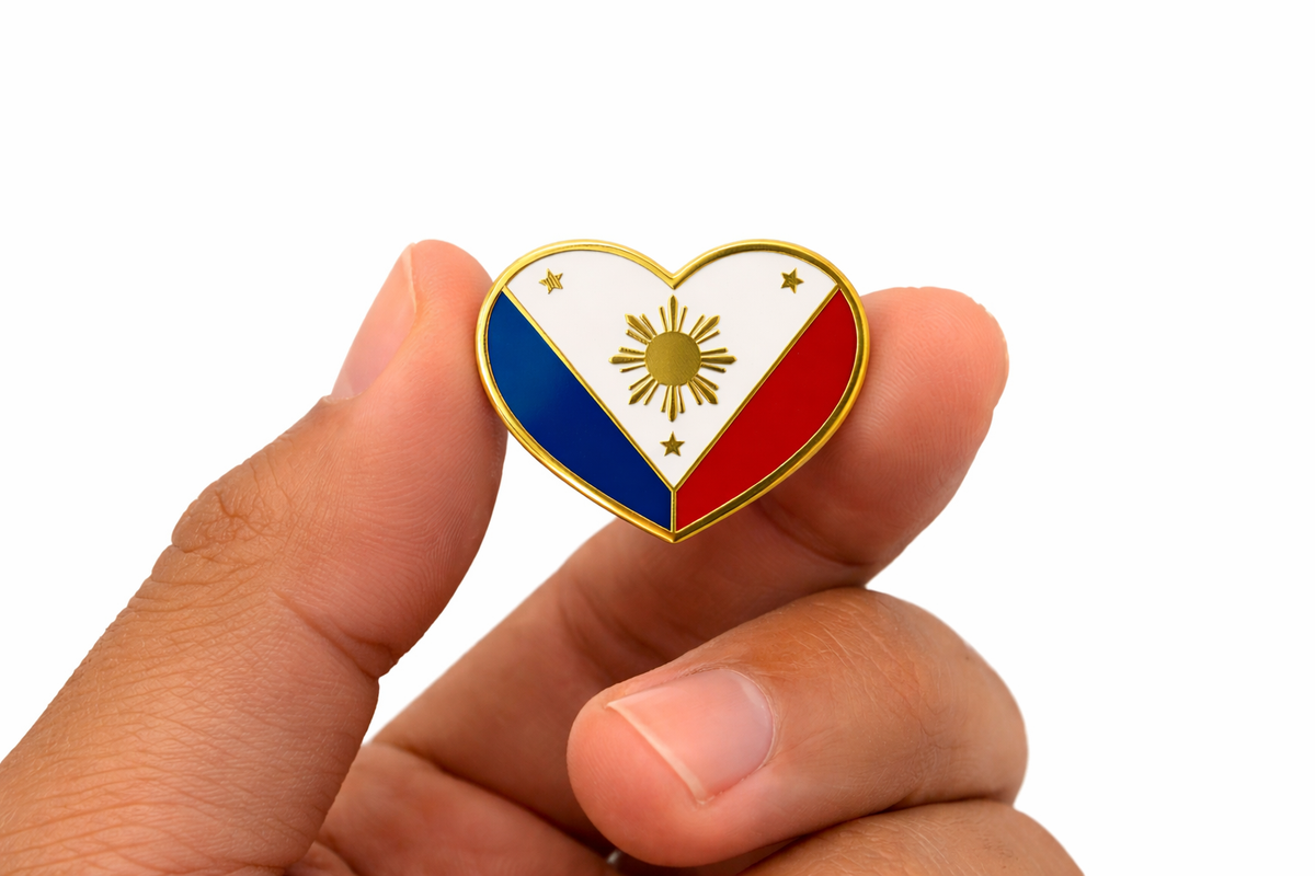 Philippine Heart Flag Enamel Pin
