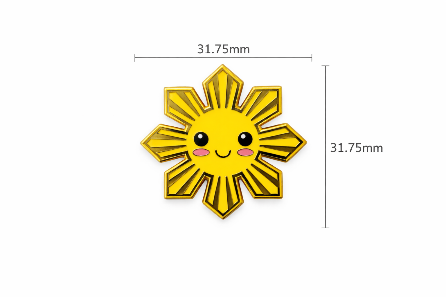 Philippine Sun Smile Enamel Pin
