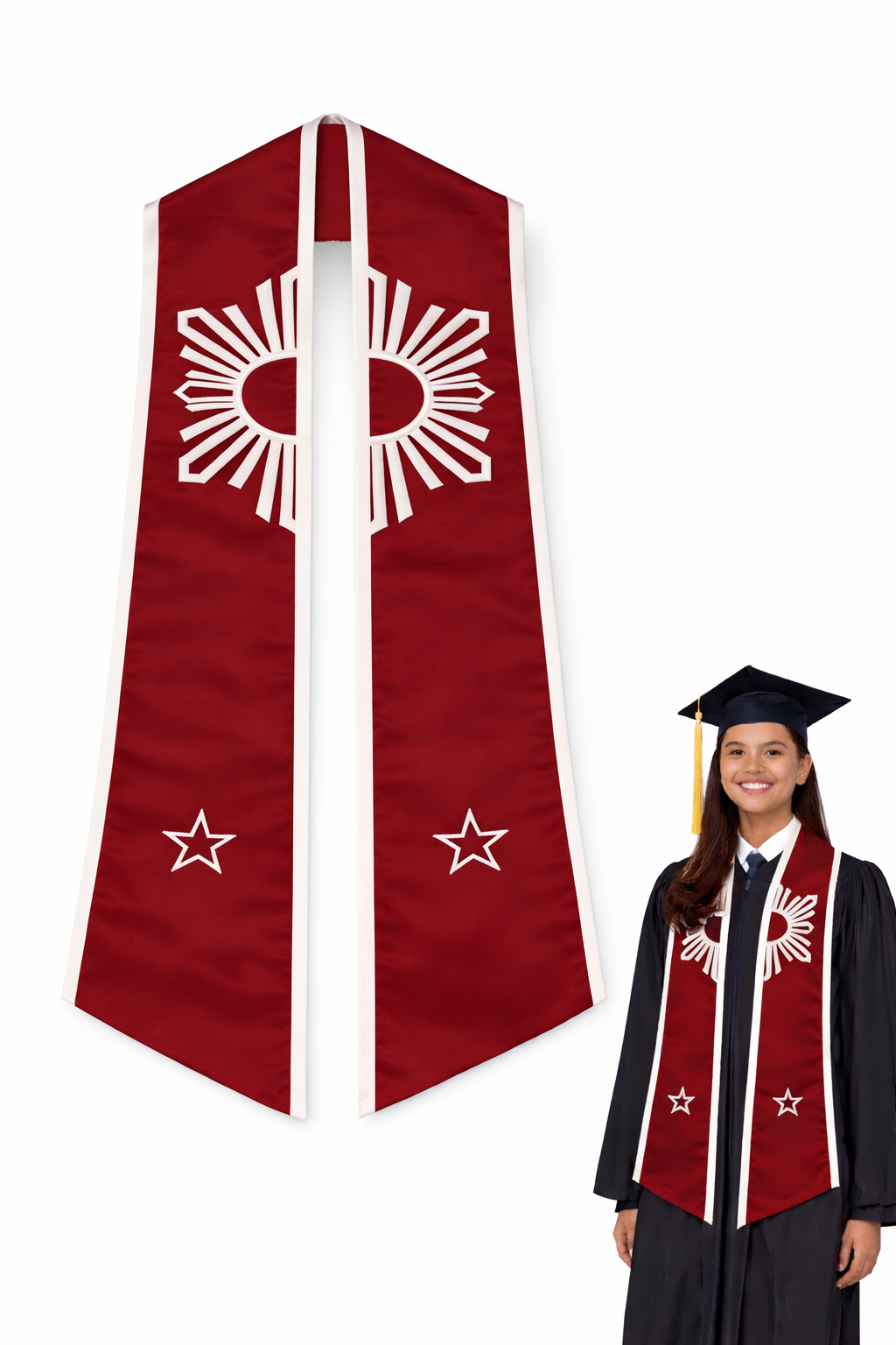 Philippine Sun Graduation Stole Original Design Adult Size