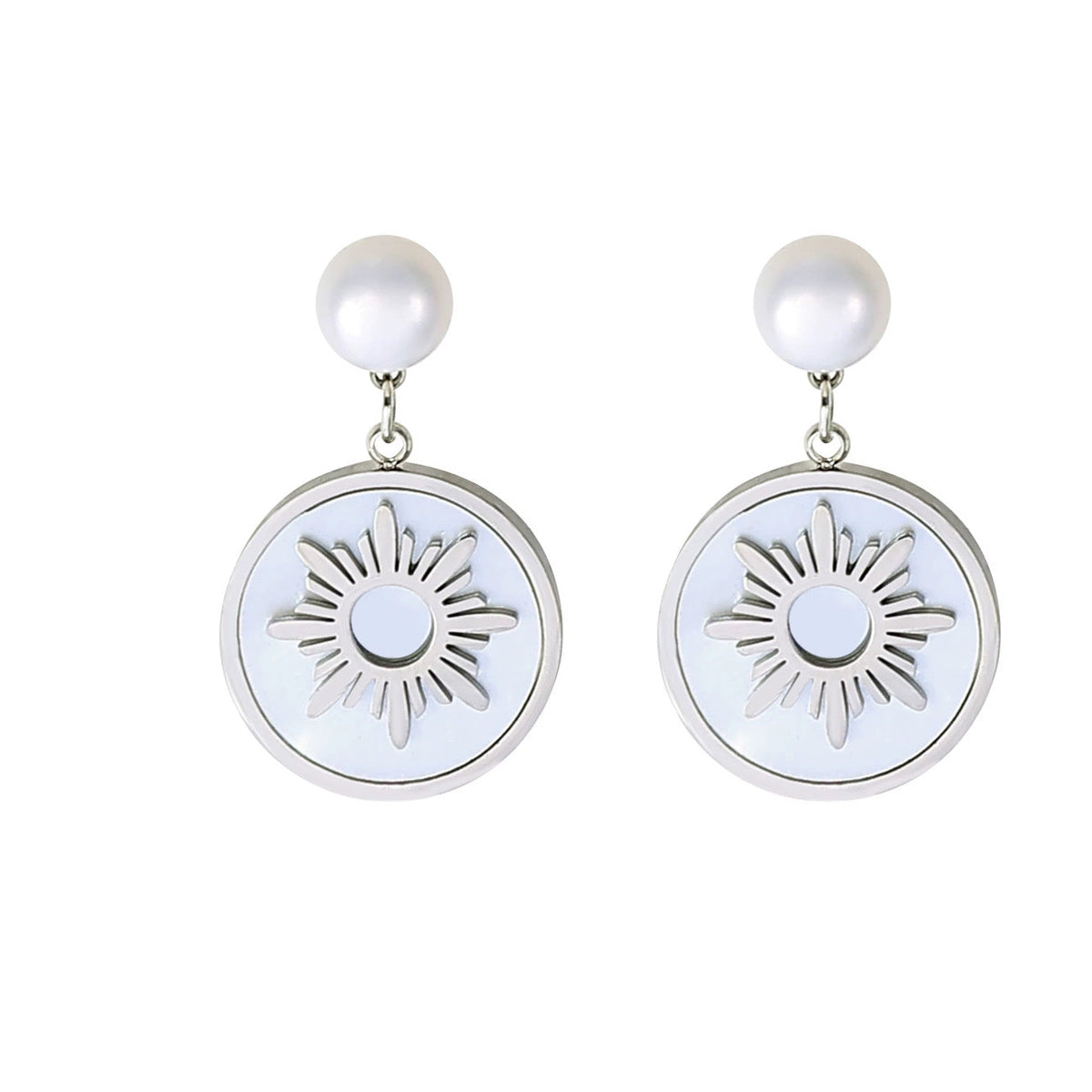 Mother of Pearl Philippine Sun Earrings