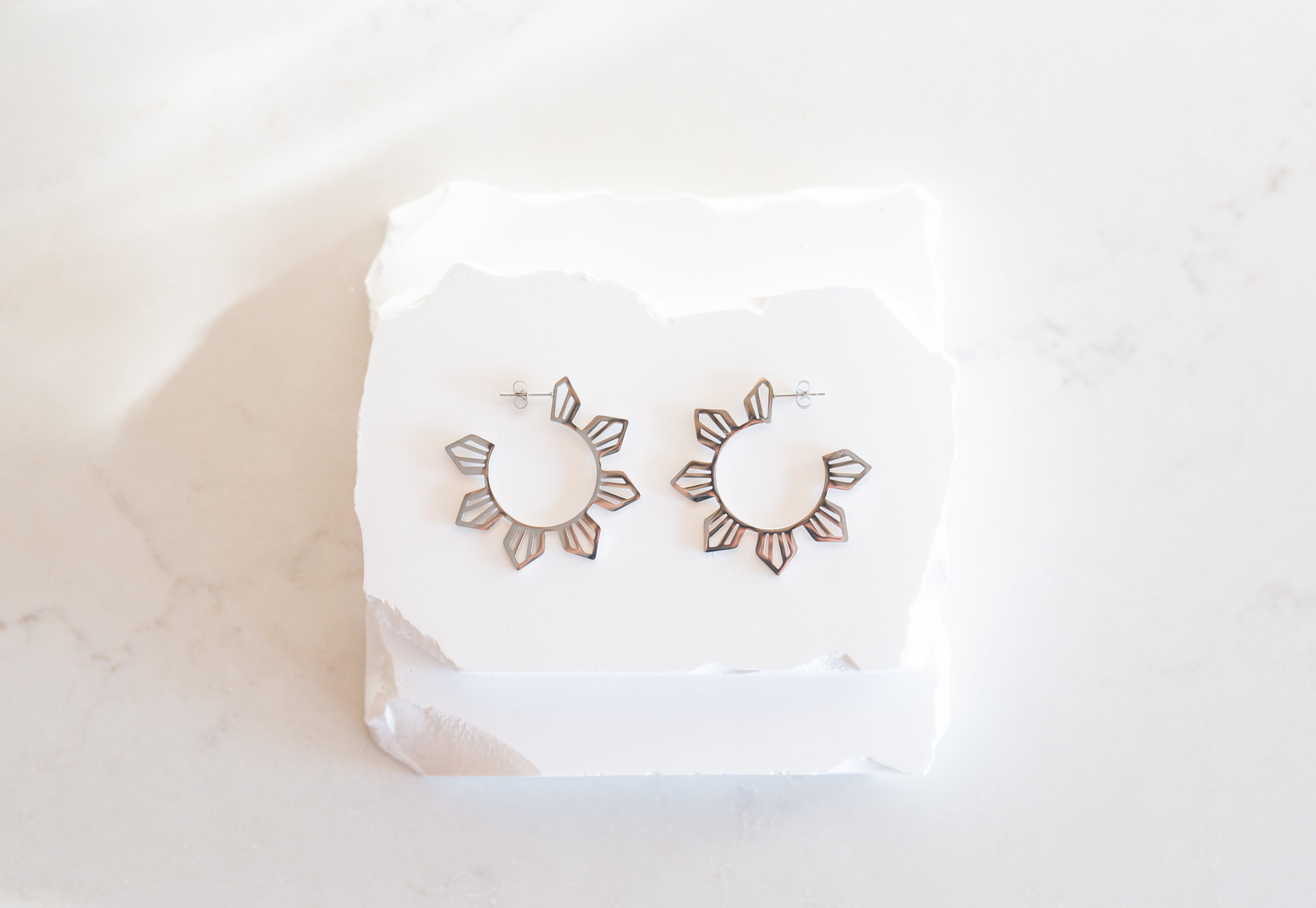 Statement Philippine Sun Hoop Earrings