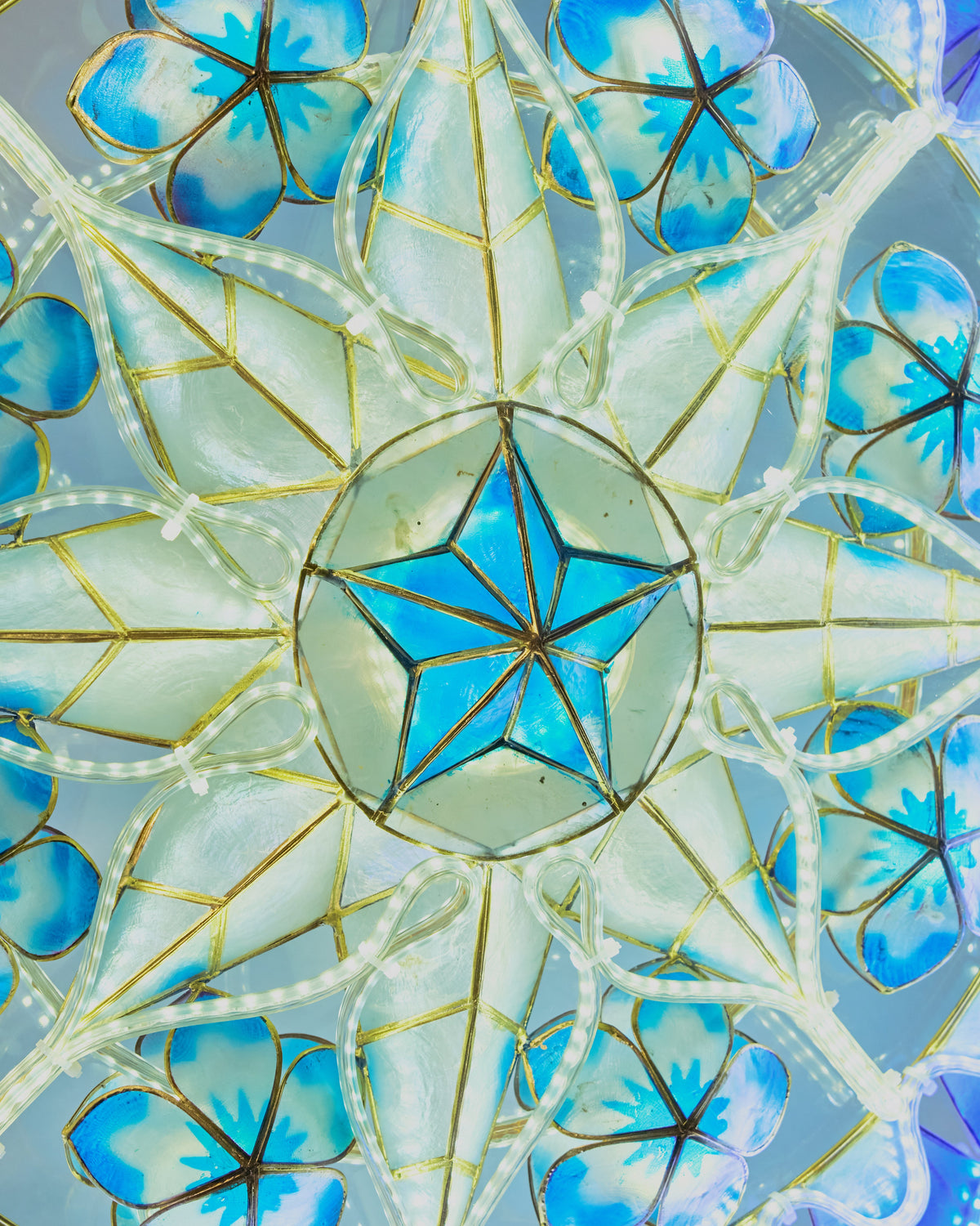 Blue Tala Capiz Parol