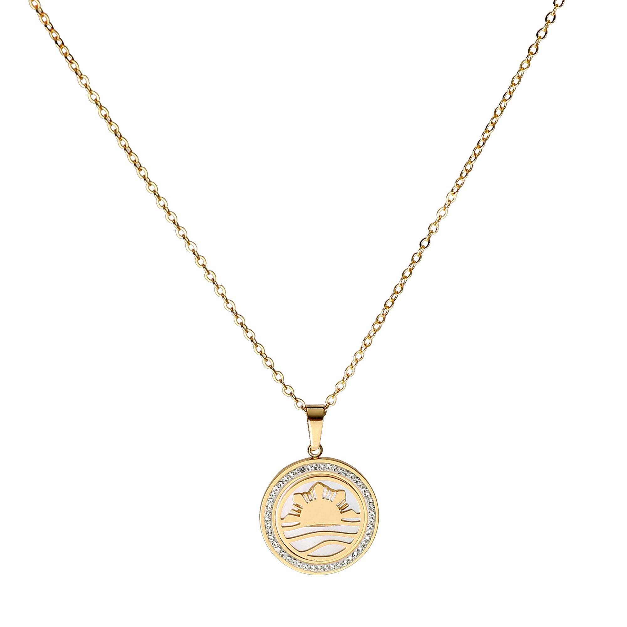 Philippine Sun & Ocean Mother of Pearl Pendant Necklace