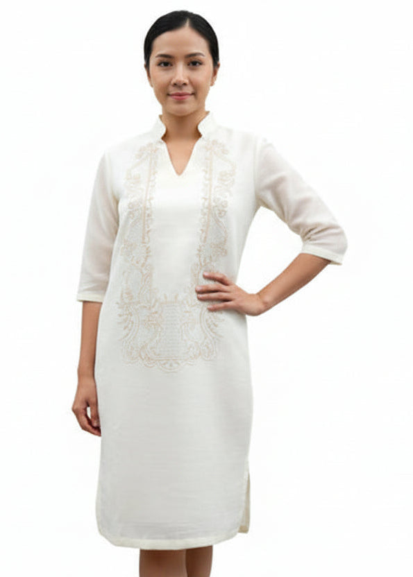 BARONG WAREHOUSE - CB03 - Couple's Barong - Matching Barong Tagalog & Filipiniana