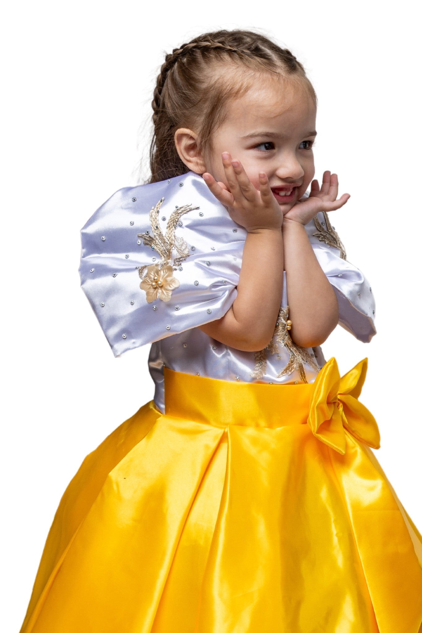 Barong Warehouse - GD04 - Filipiniana Princess Dress Yellow