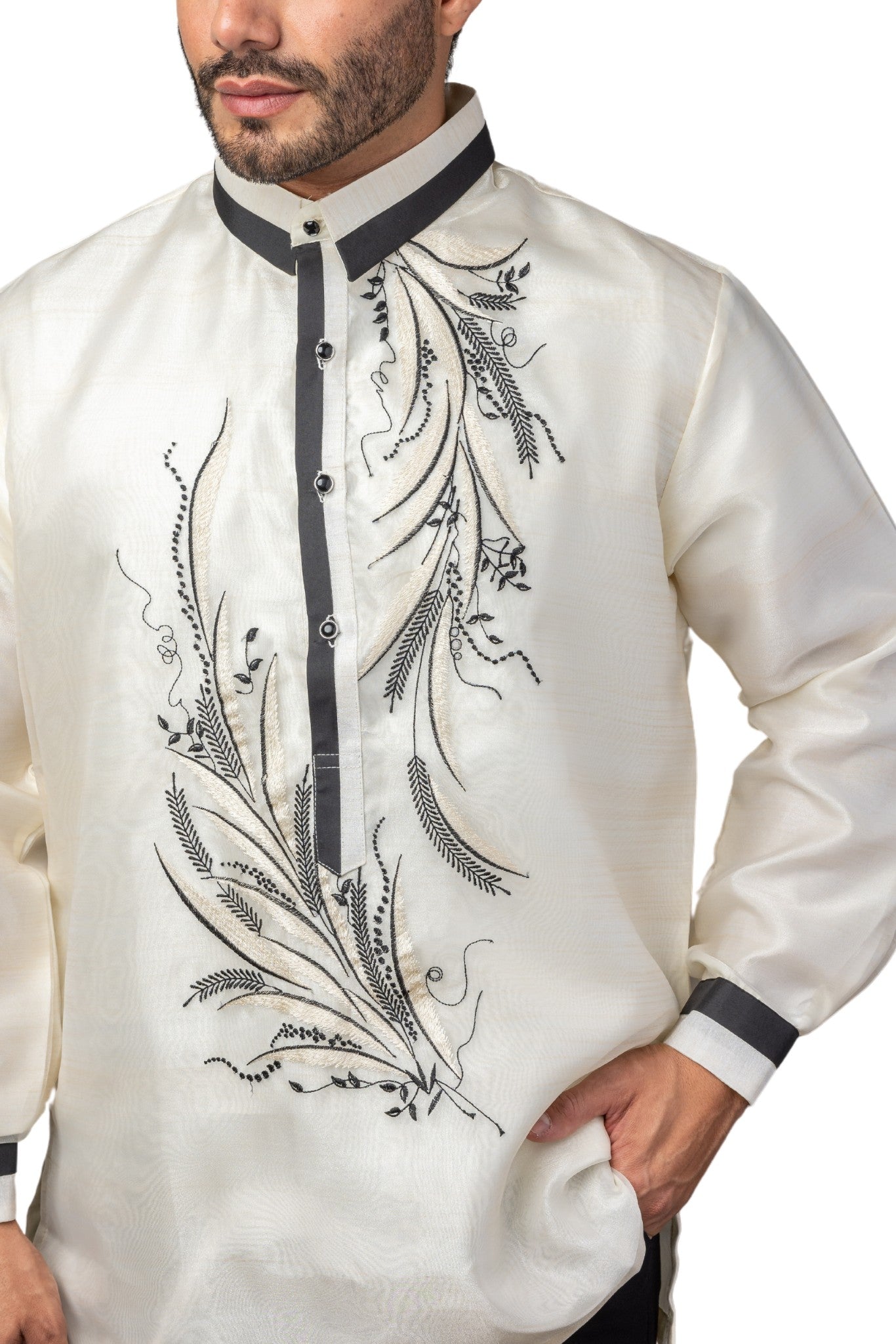 Barong Warehouse - MO33 - Organza Pina Barong Tagalog with Lining