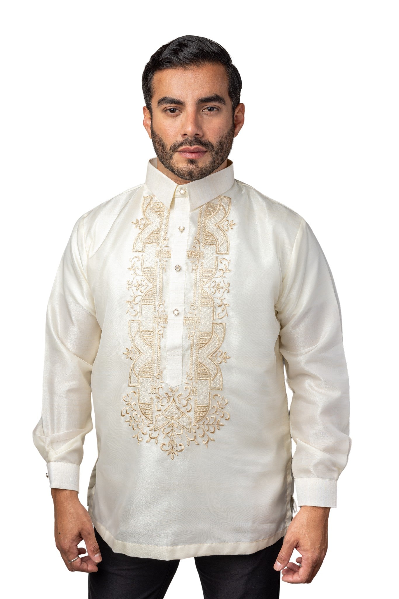 Barong Warehouse - MO37 - Organza Pina Barong Tagalog with Lining