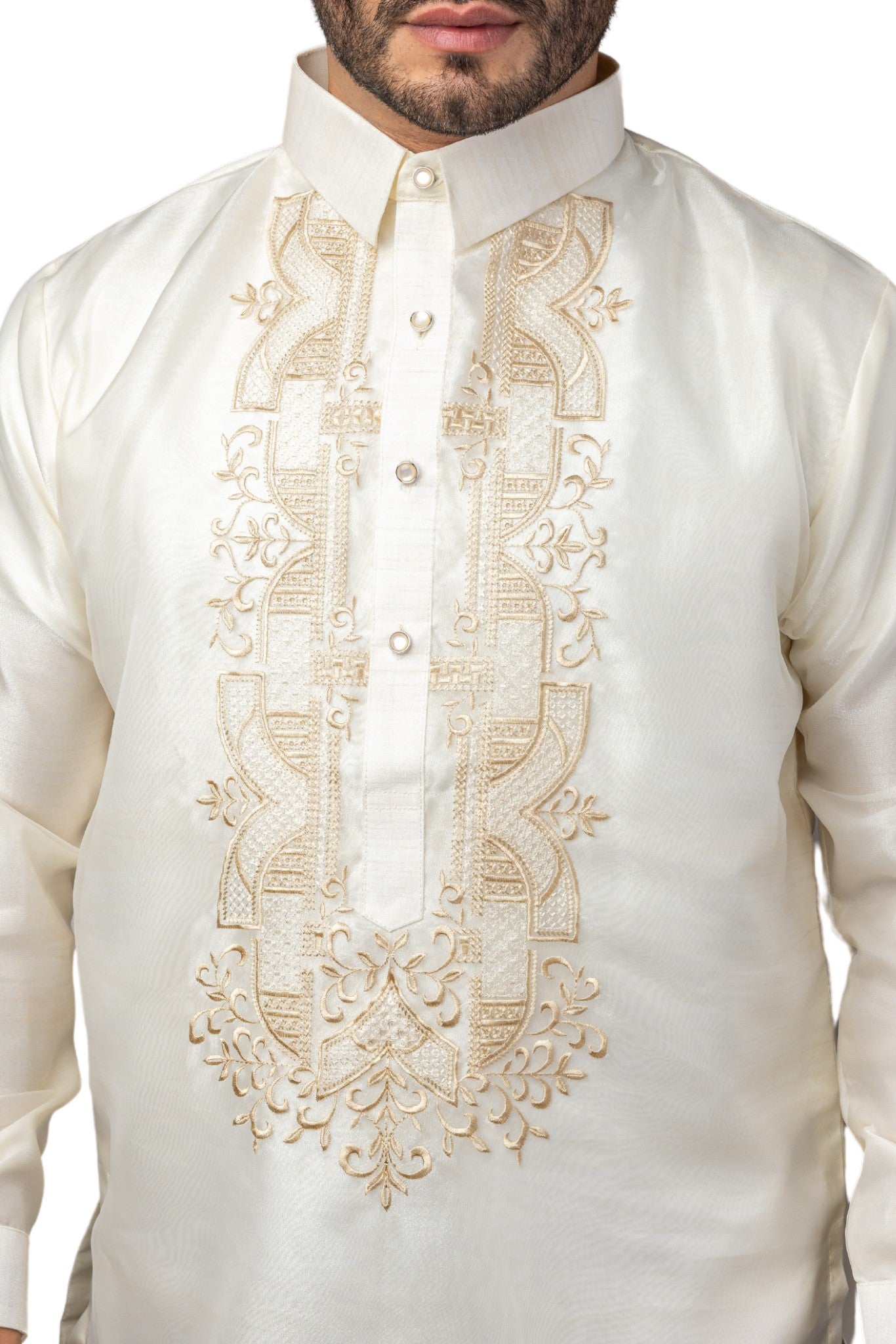 Barong Warehouse - MO37 - Organza Pina Barong Tagalog with Lining