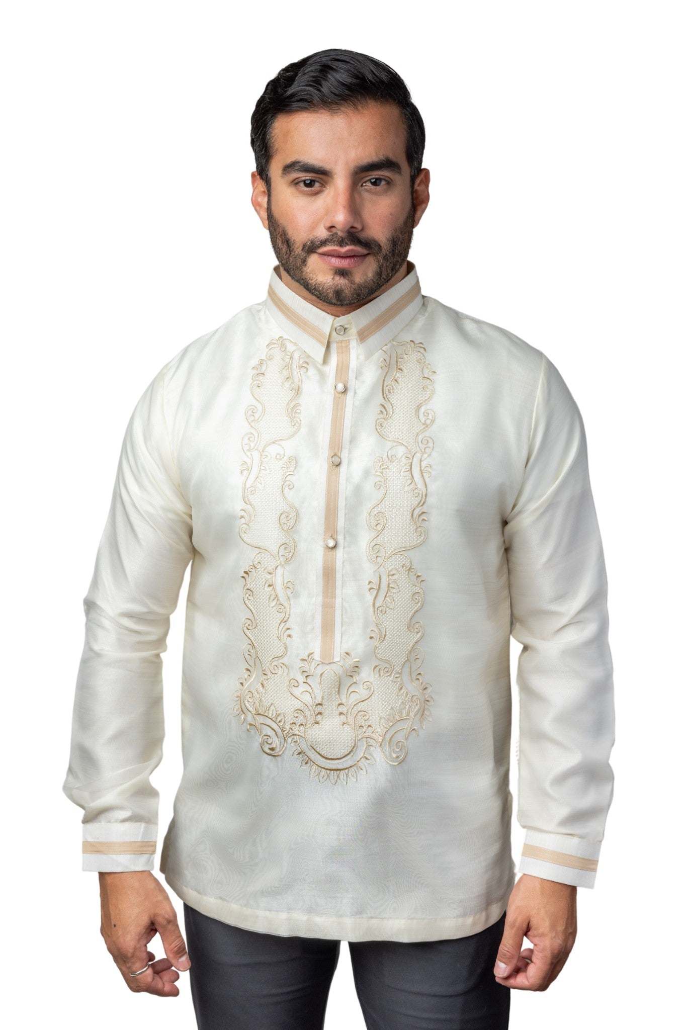 Barong Warehouse - MO44 - Organza Pina Barong Tagalog with Lining