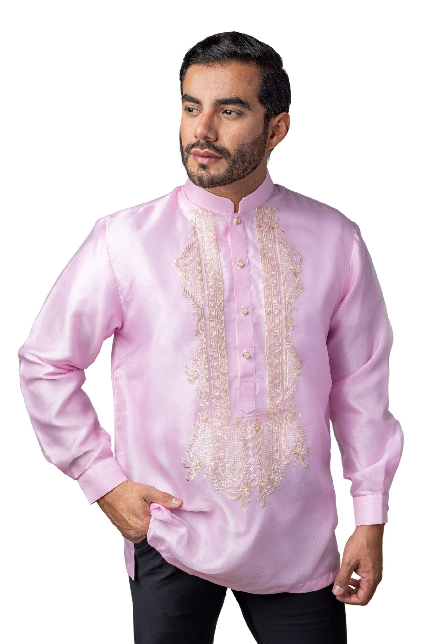 Barong Warehouse - MO44 - Organza Barong Tagalog Pink