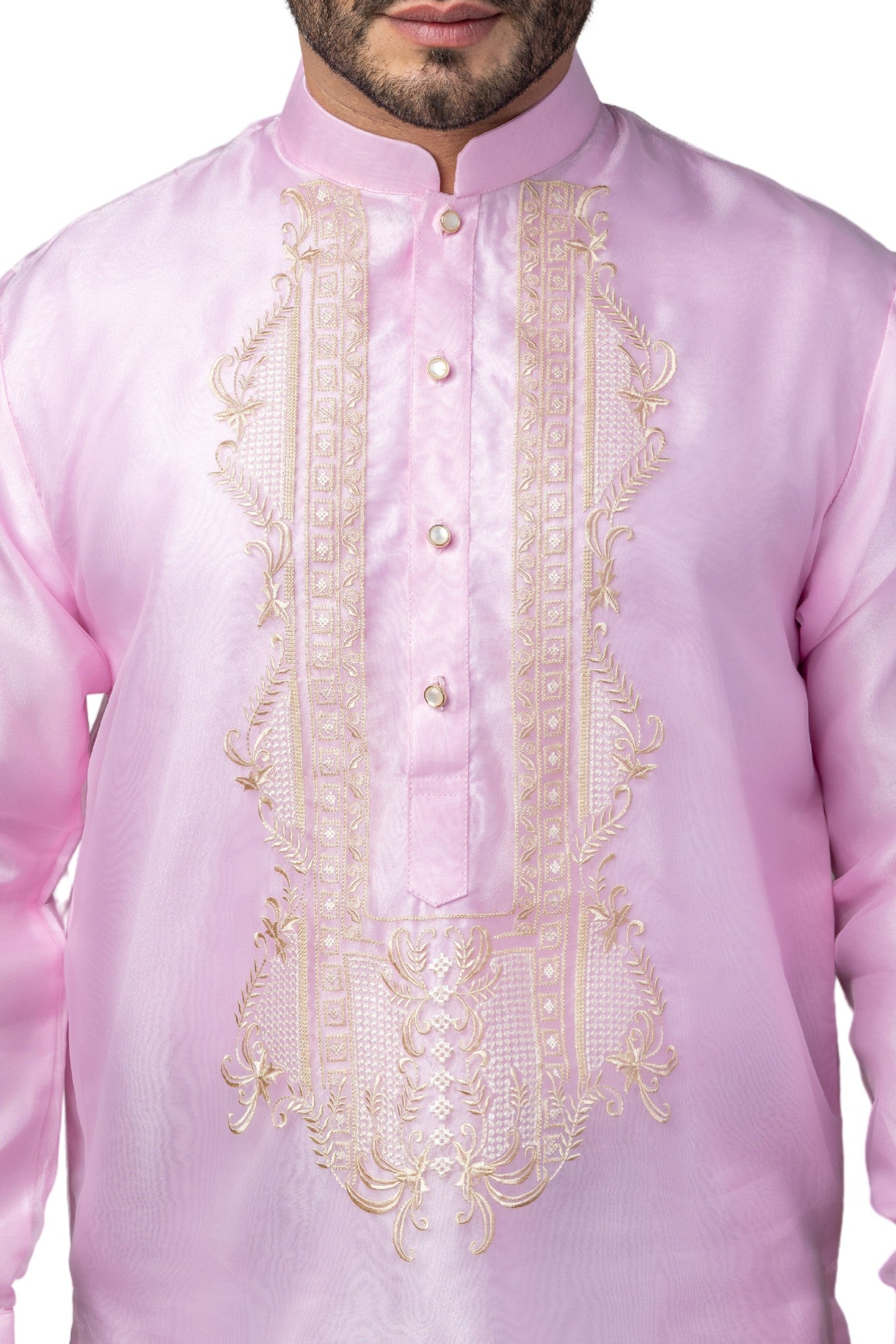 Barong Warehouse - MO44 - Organza Barong Tagalog Pink