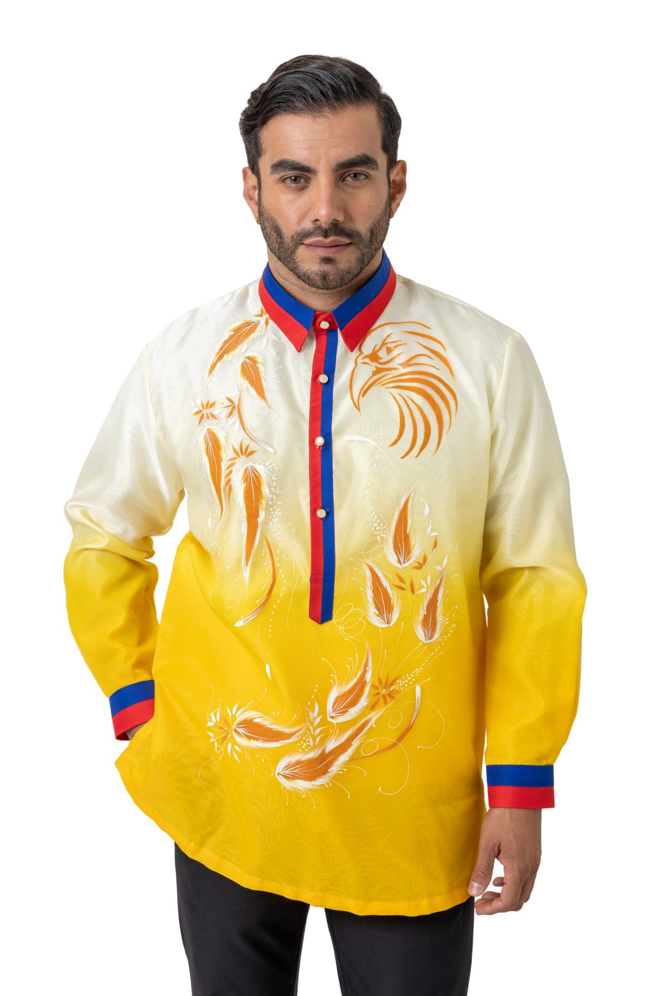 Barong Warehouse - MO50 - Organza Painting Barong Tagalog with Lining Agila