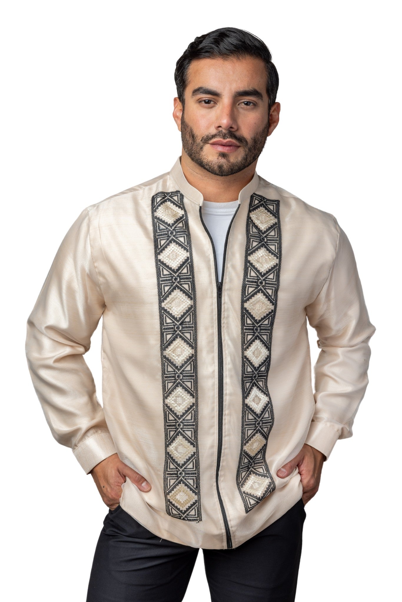 MZ01 - Barong Warehouse - Organza Barong Tagalog with Zipper