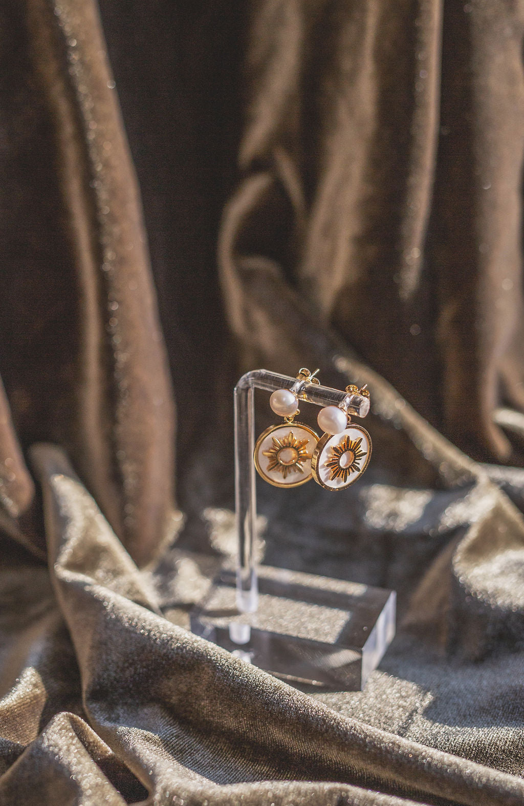 Mother of Pearl Philippine Sun Earrings