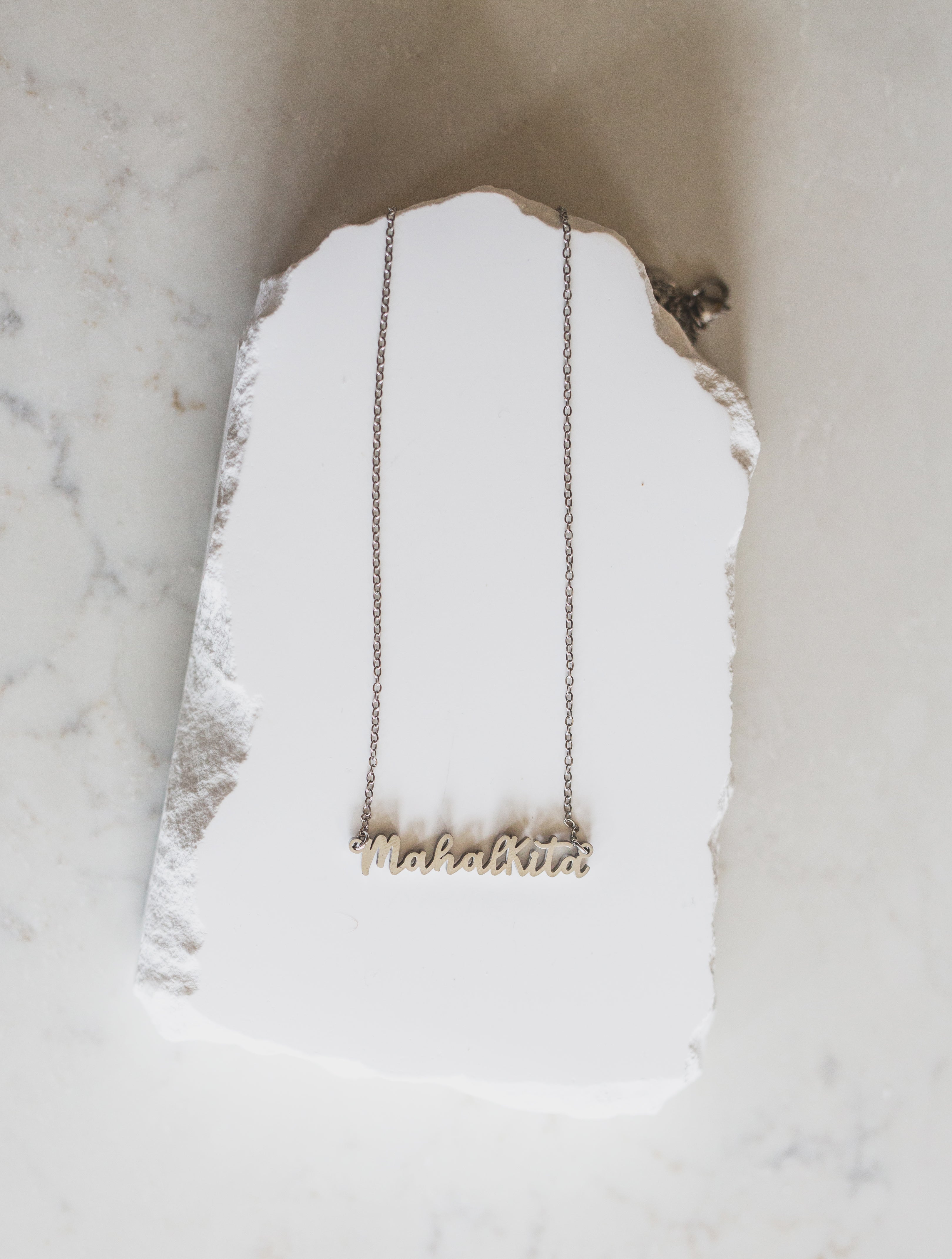Mahal Kita "I love you" Tagalog Script Necklace