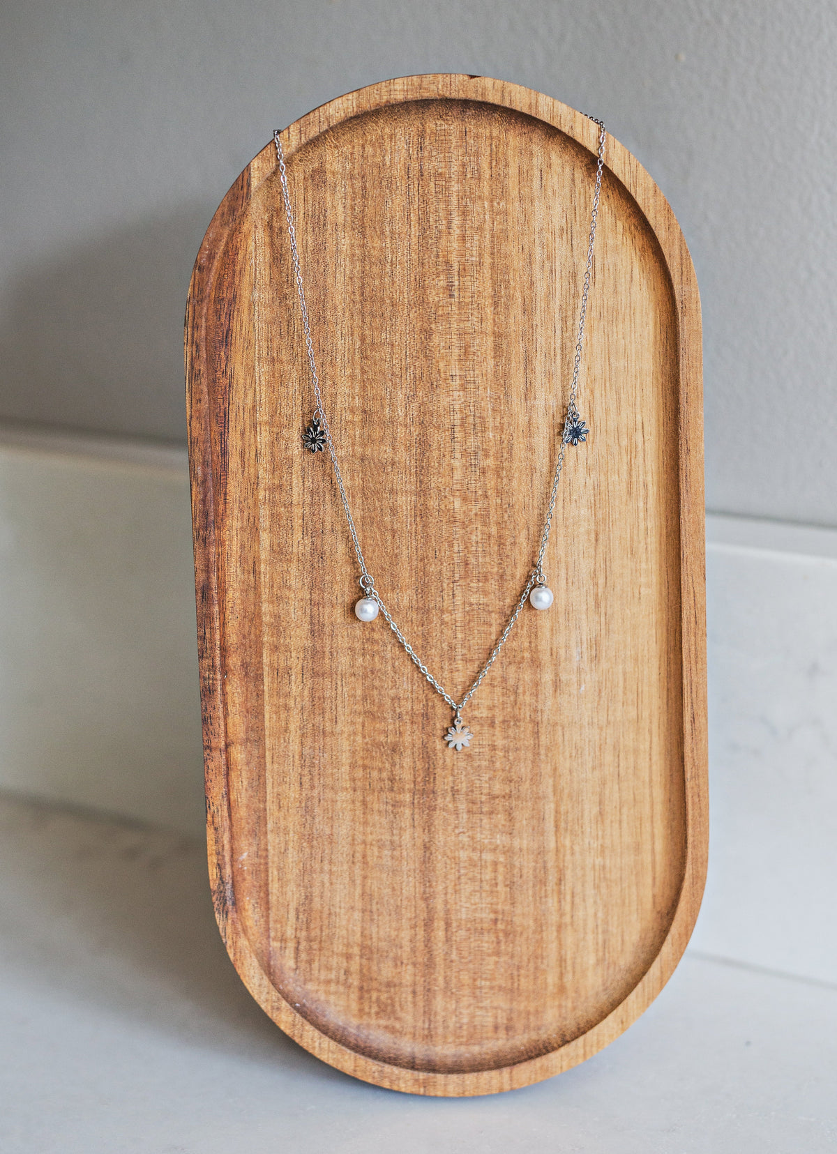 Dainty Philippine Sun and Pearl Necklace