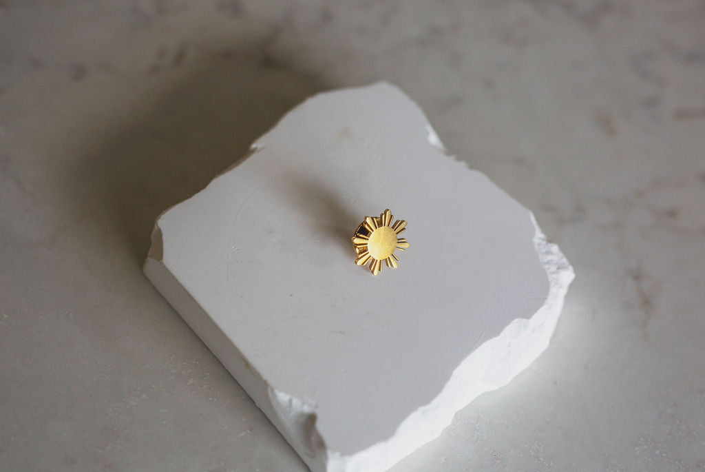 Stainless Philippine Sun Lapel Pin