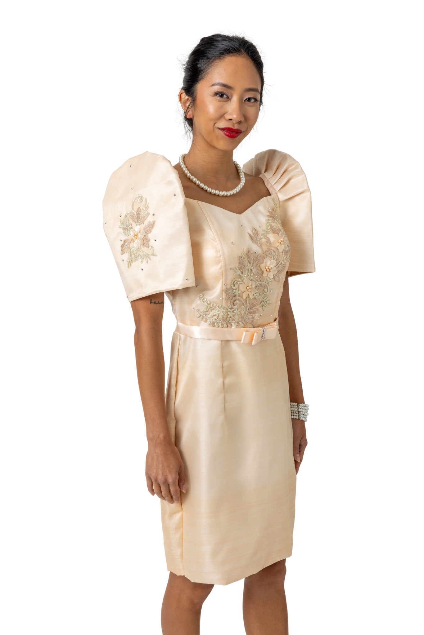 lace filipiniana dress Sequin Filipiniana Gown 'Mayari'