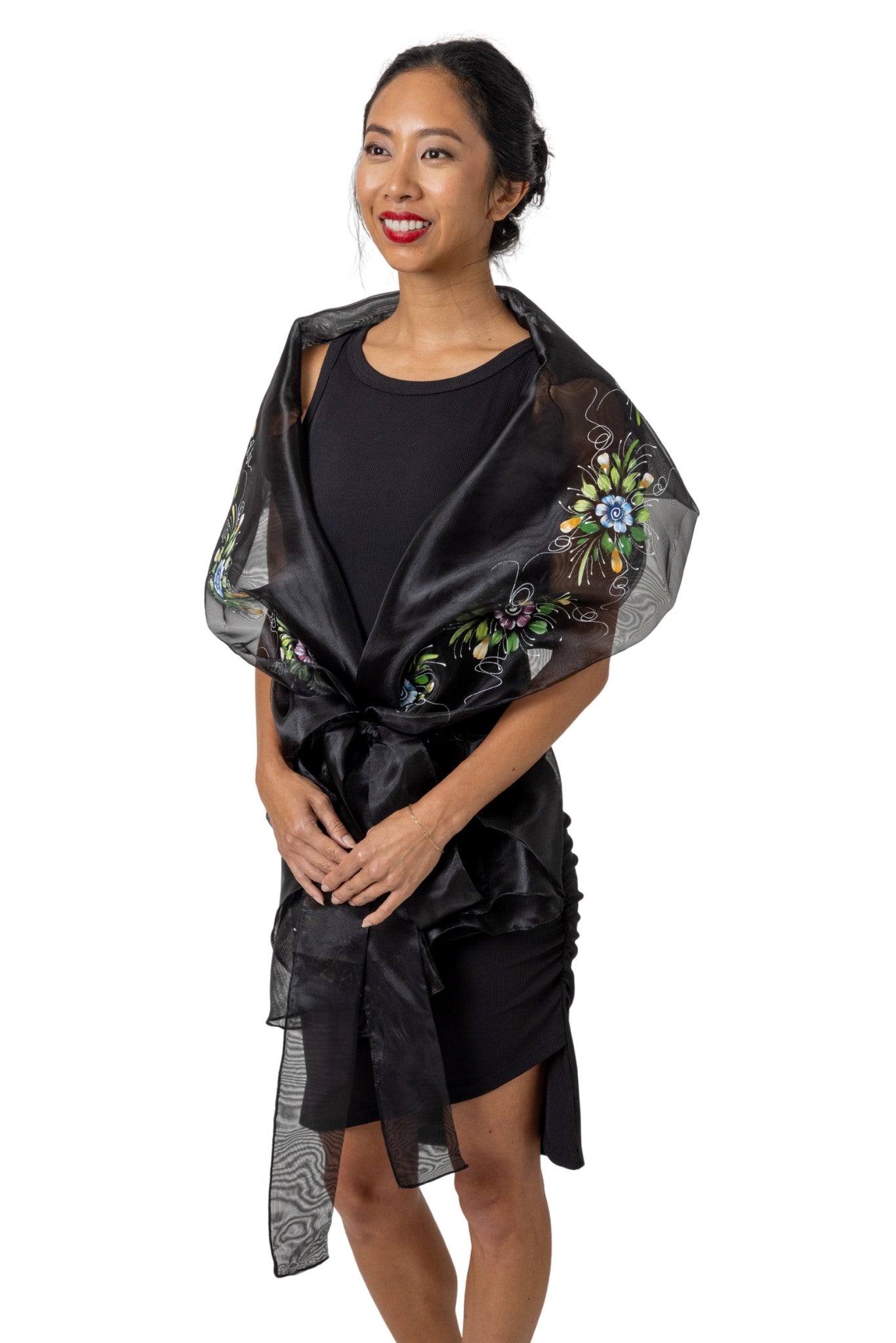 modern filipiniana dress black WW07