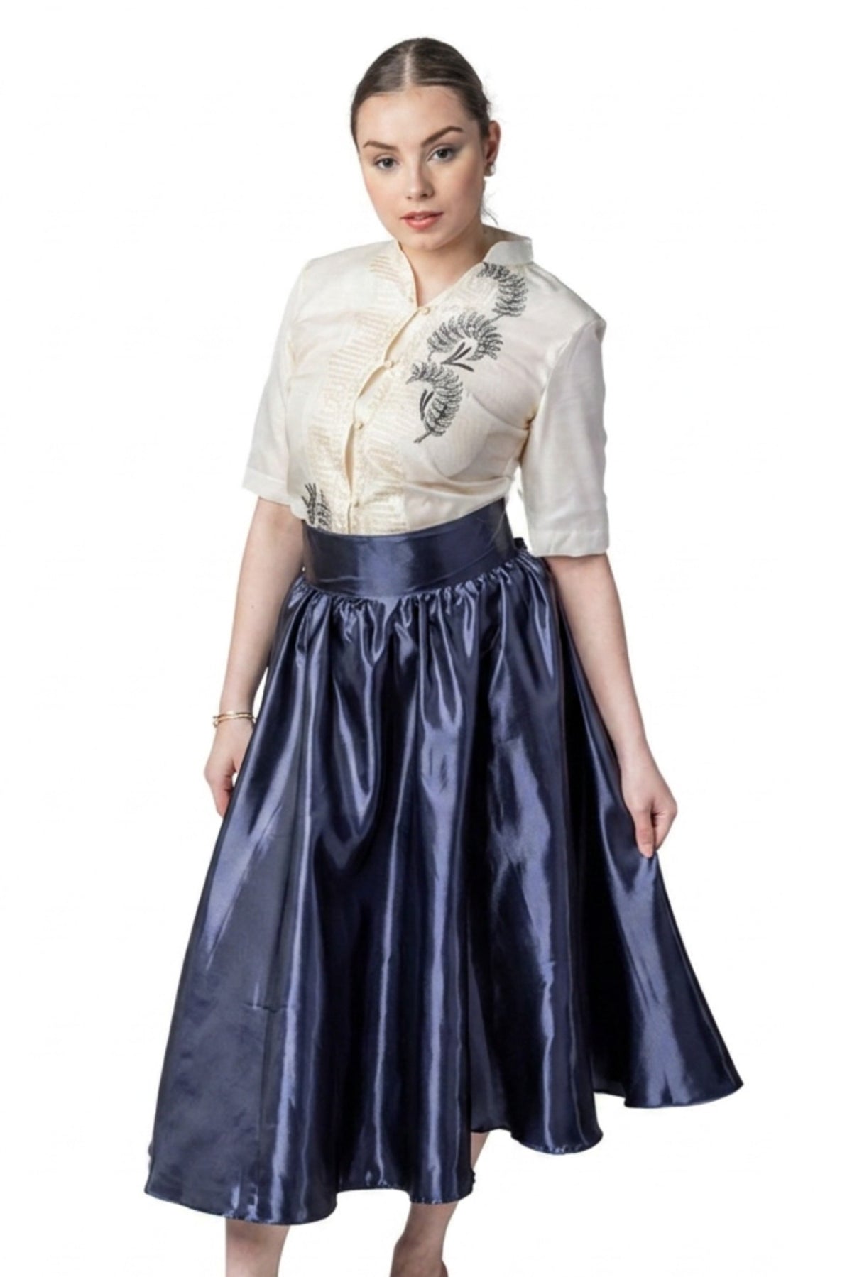 Barong Warehouse - WX23 - Women's Barong Tagalog with Skirt Set - Filipiniana