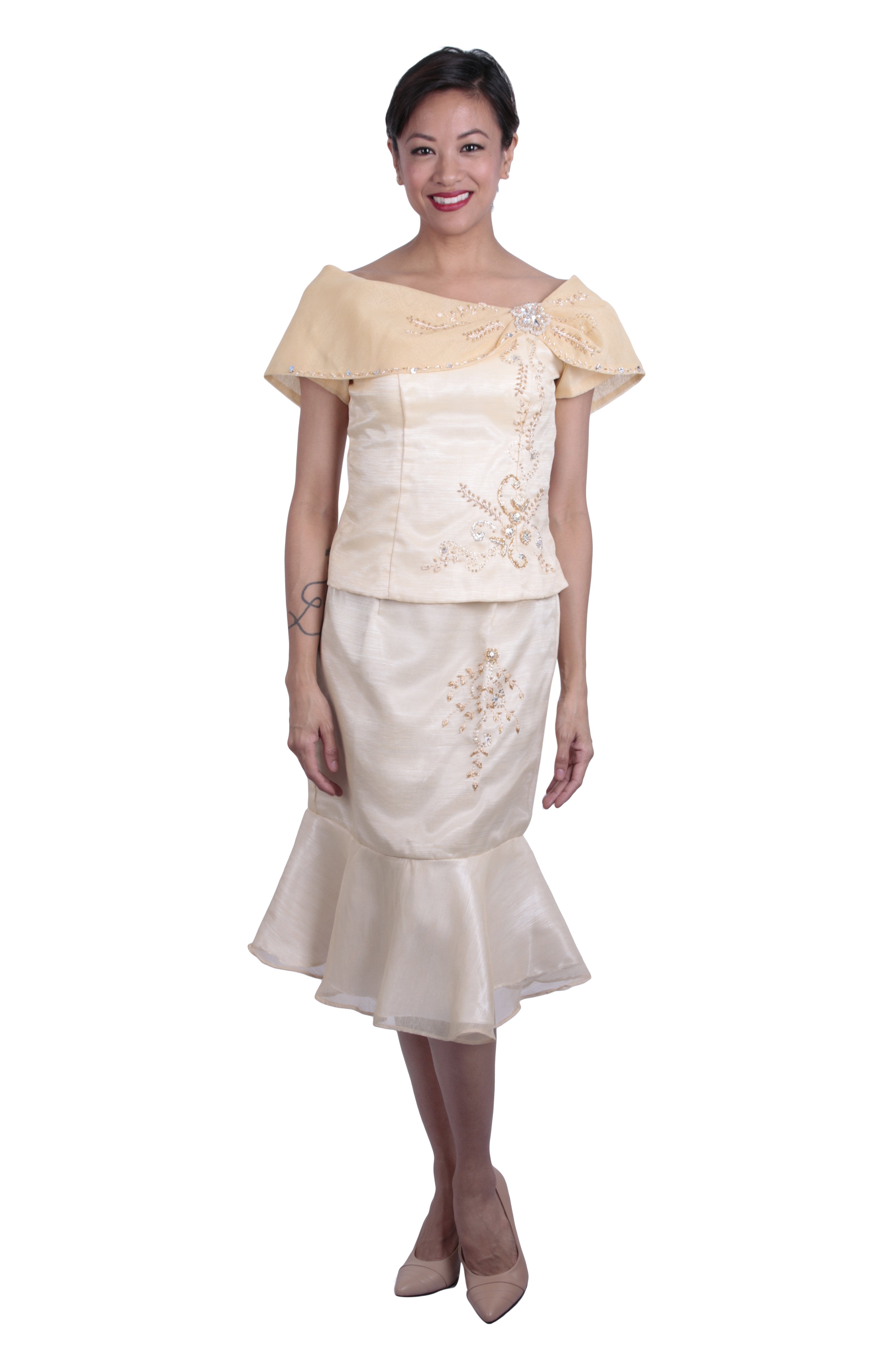 BARONG WAREHOUSE - WS03 - Baro't Saya Carla Midi - Filipiniana