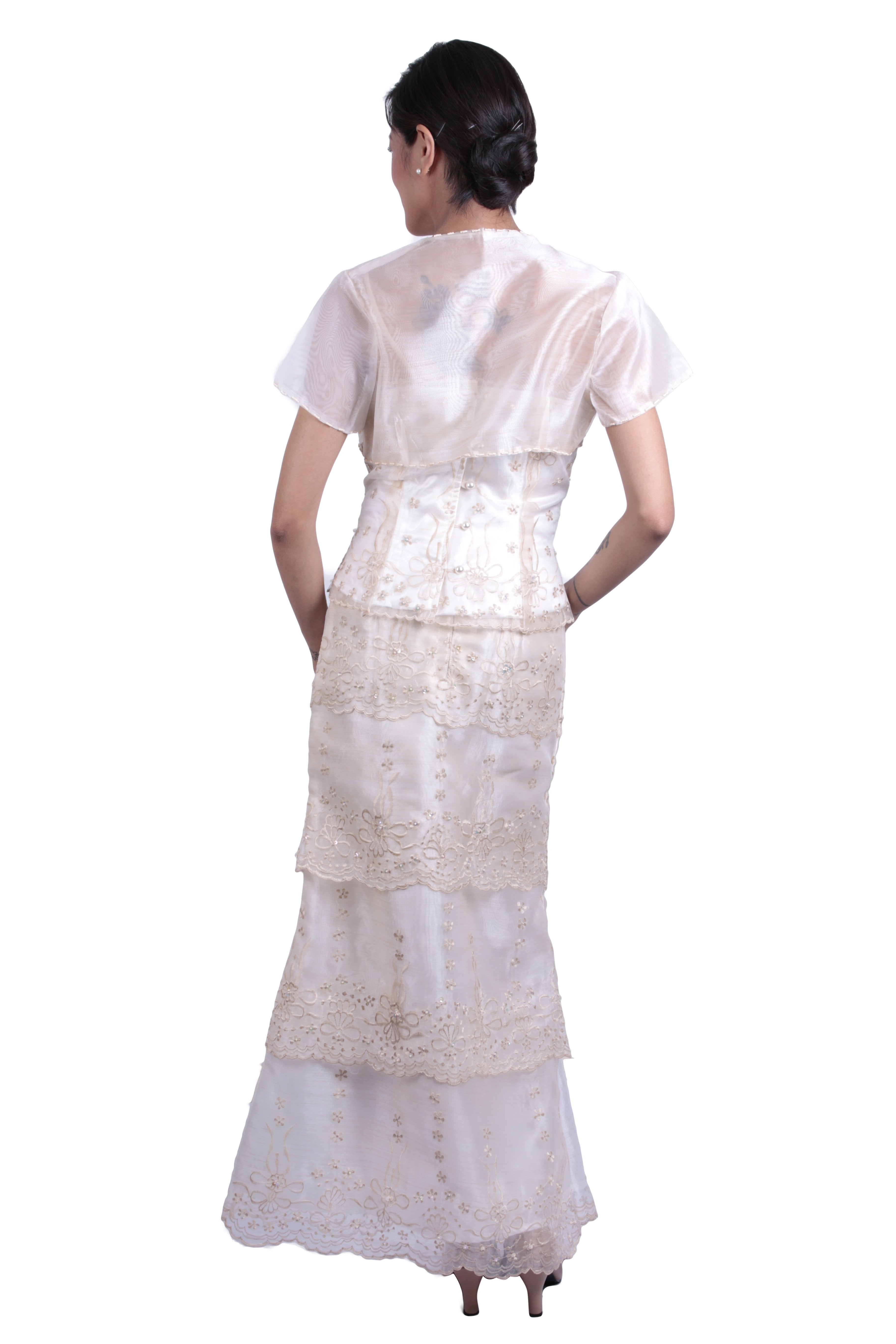 BARONG WAREHOUSE - WS06 Baro't Saya Bolero with Three-Layer Skirt - Filipiniana