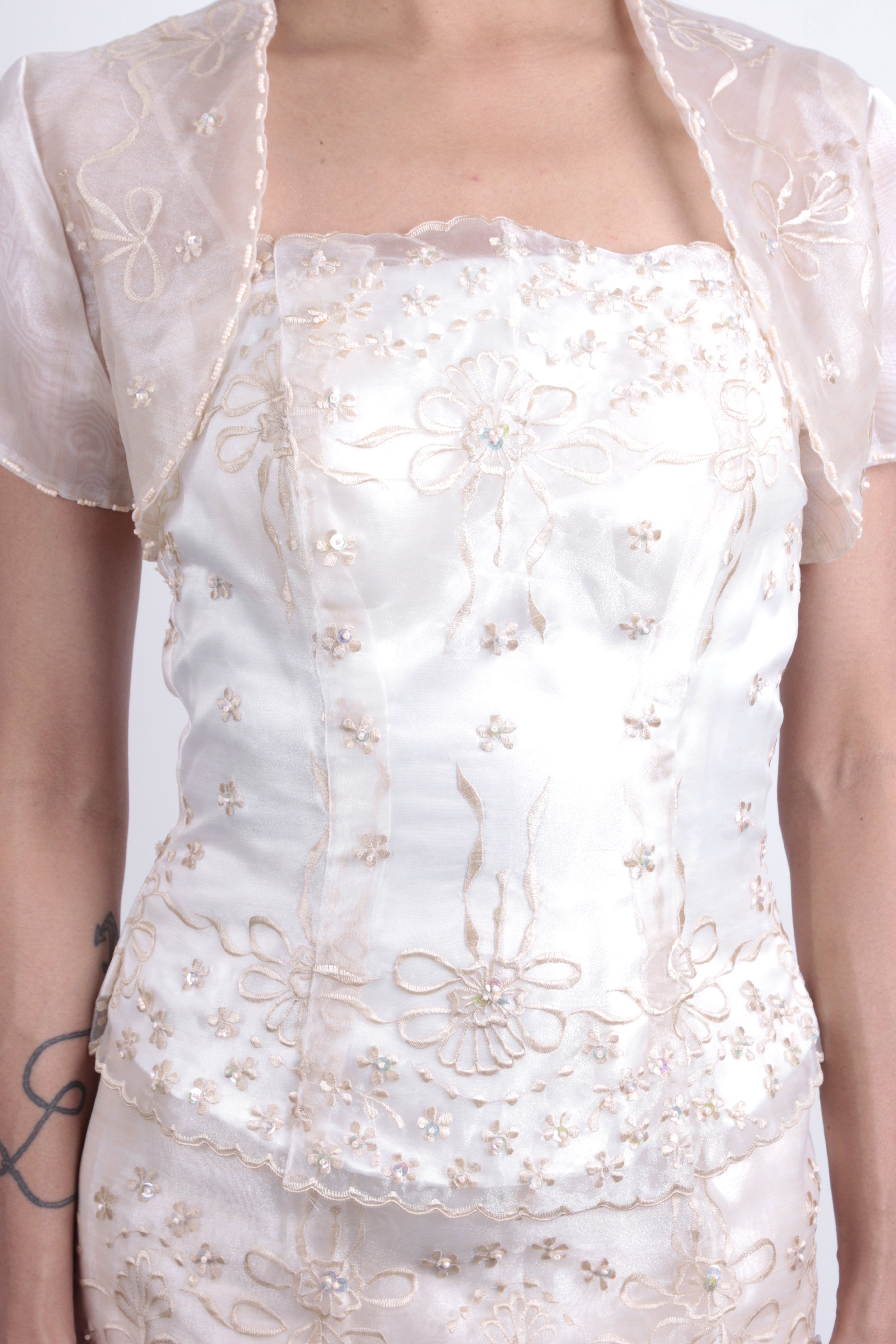 BARONG WAREHOUSE - WS06 Baro't Saya Bolero with Three-Layer Skirt - Filipiniana