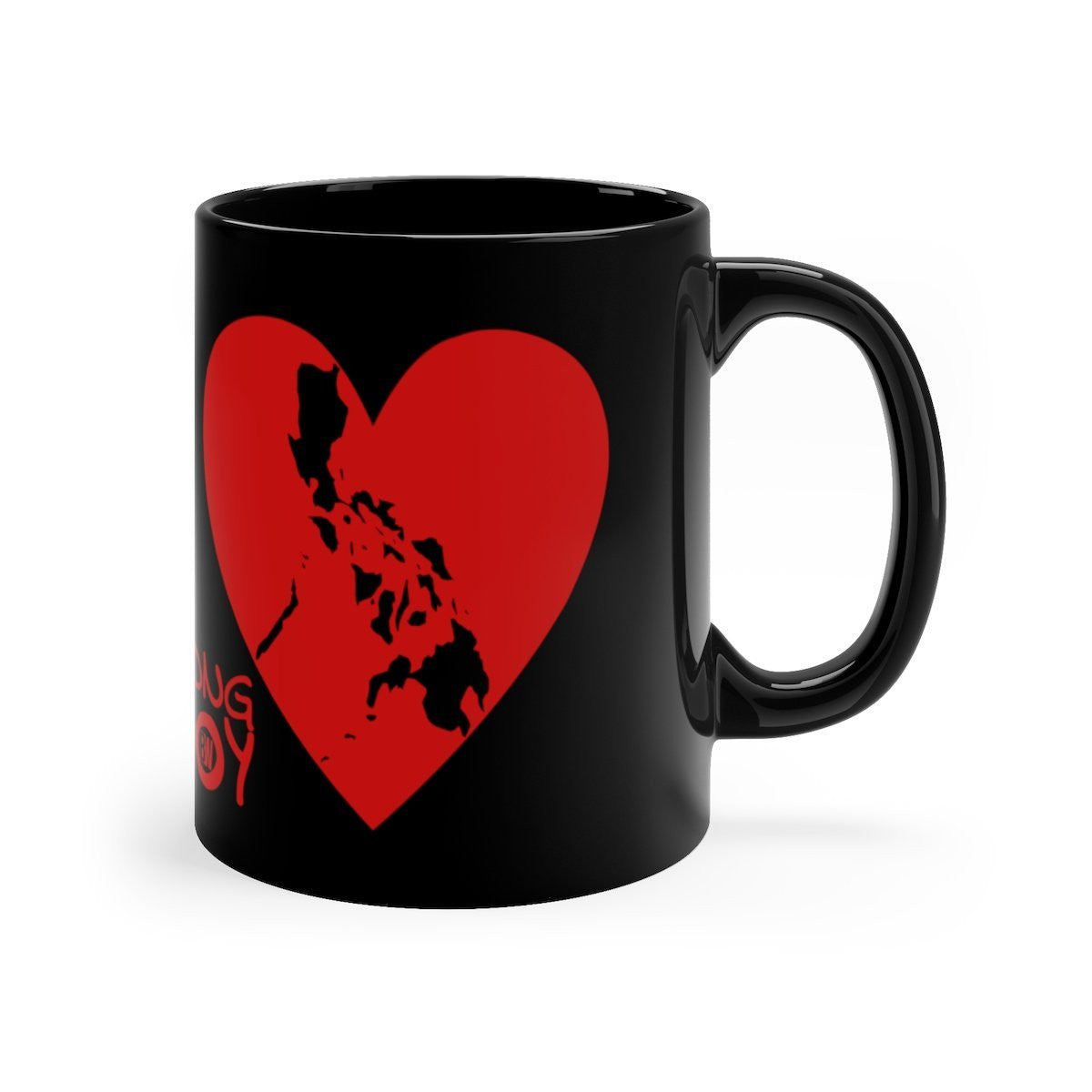 BARONG WAREHOUSE - Pusong Pinoy - Black Mug 11oz