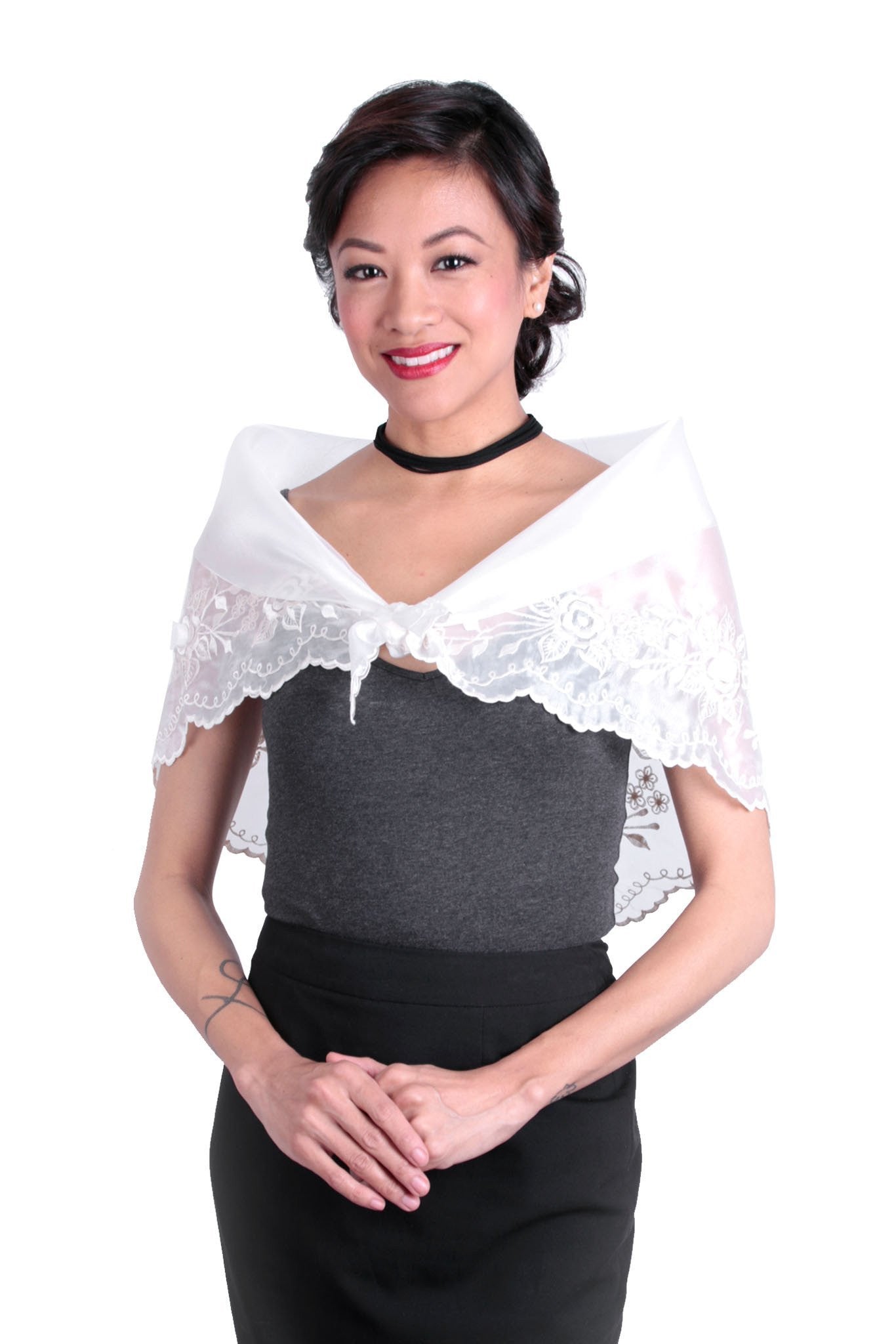 WA01 - Classic Alampay White - Filipiniana PRE-ORDER (Up to 1 month wait) / White WA01 - Classic Alampay White - Filipiniana PRE-ORDER (Up to 1 month wait) / White