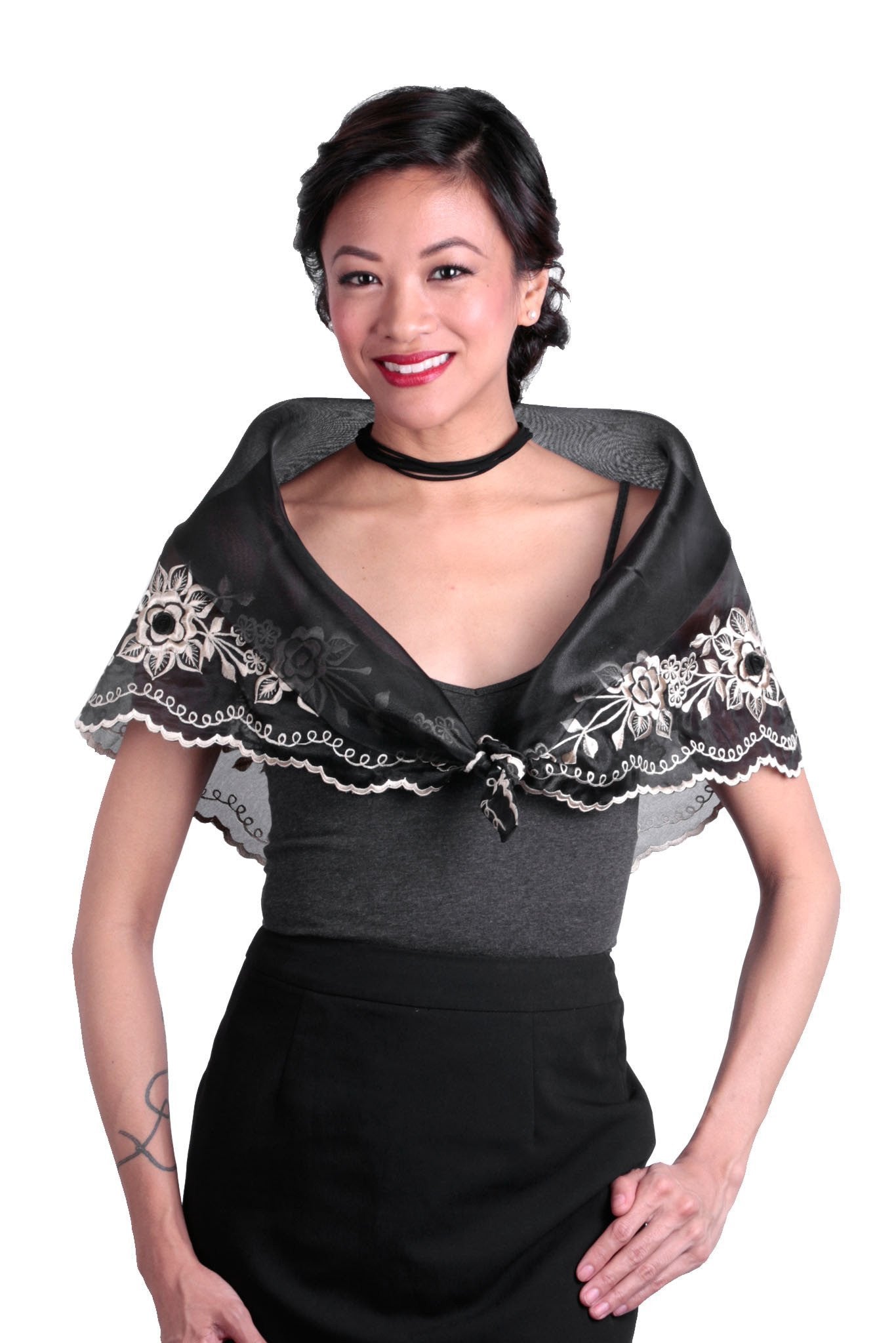 BARONG WAREHOUSE - WA13 - Classic Alampay Black - Filipiniana