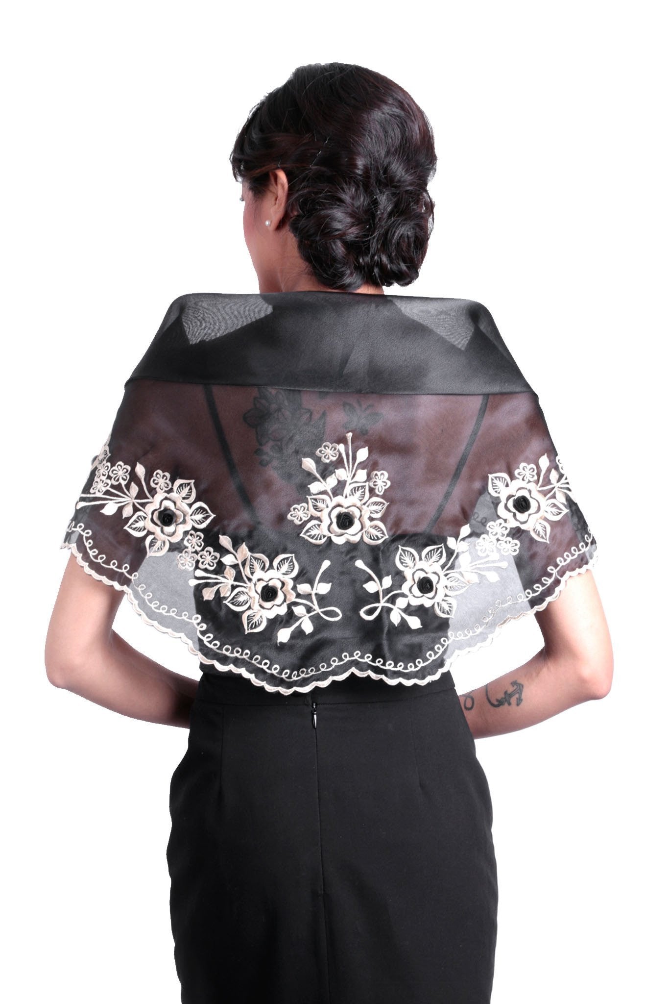 BARONG WAREHOUSE - WA13 - Classic Alampay Black - Filipiniana