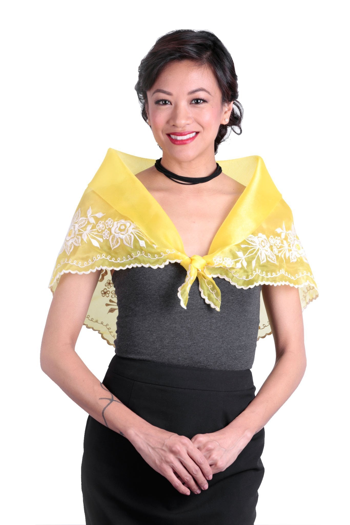 BARONG WAREHOUSE - WA08 - Classic Alampay Yellow - Filipiniana