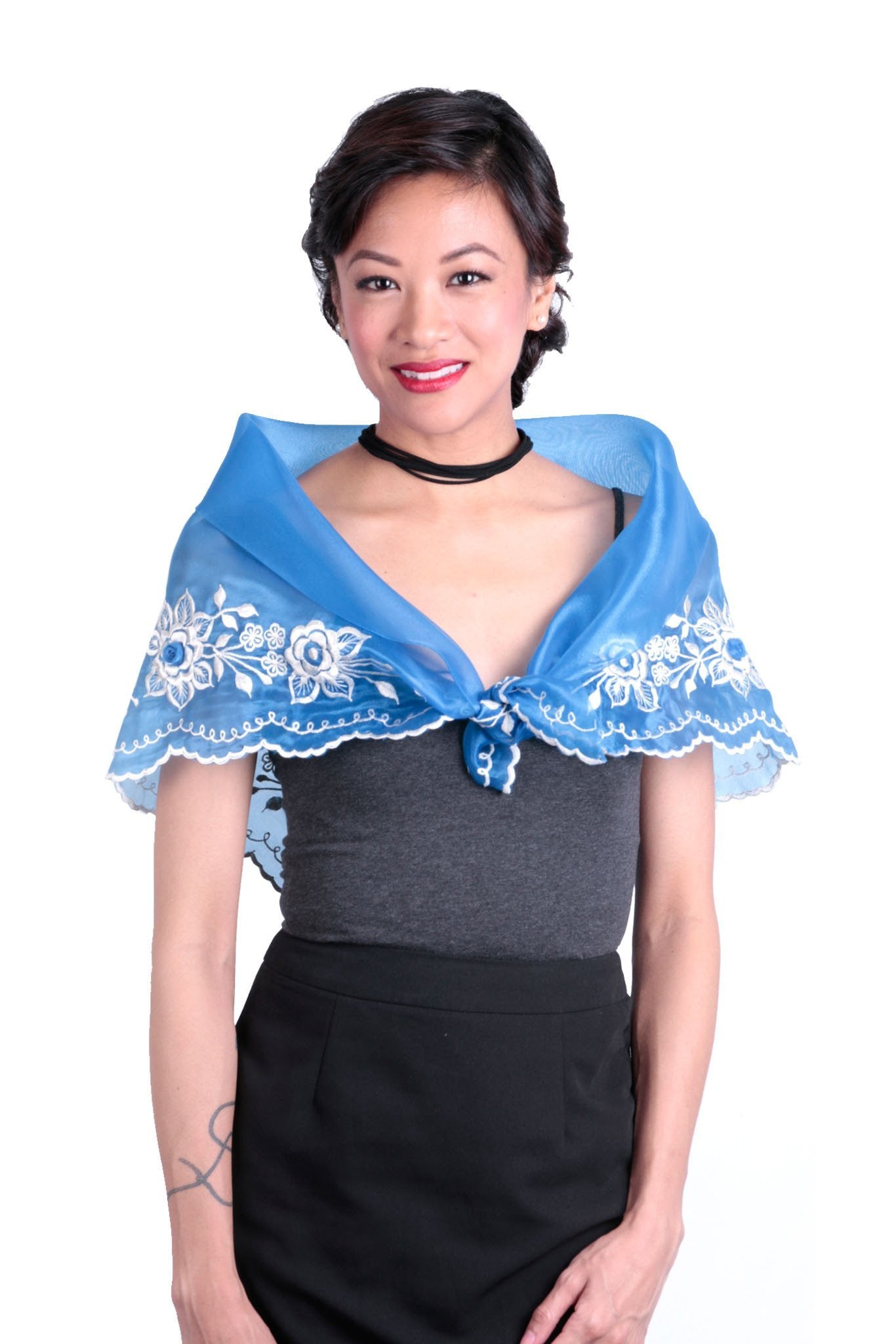 Blue filipiniana outlet