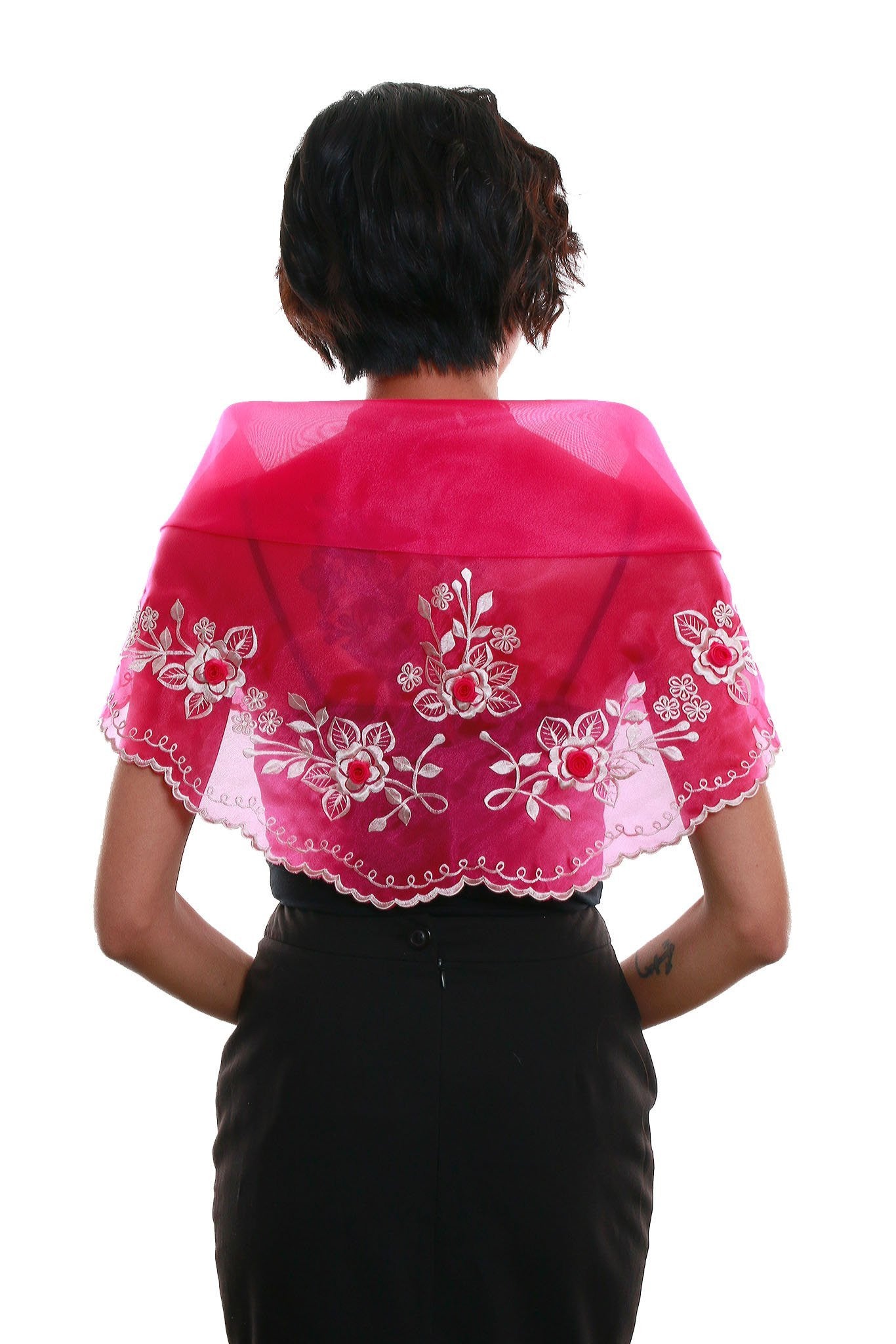 BARONG WAREHOUSE - WA03 - Classic Alampay Fuchsia - Filipiniana