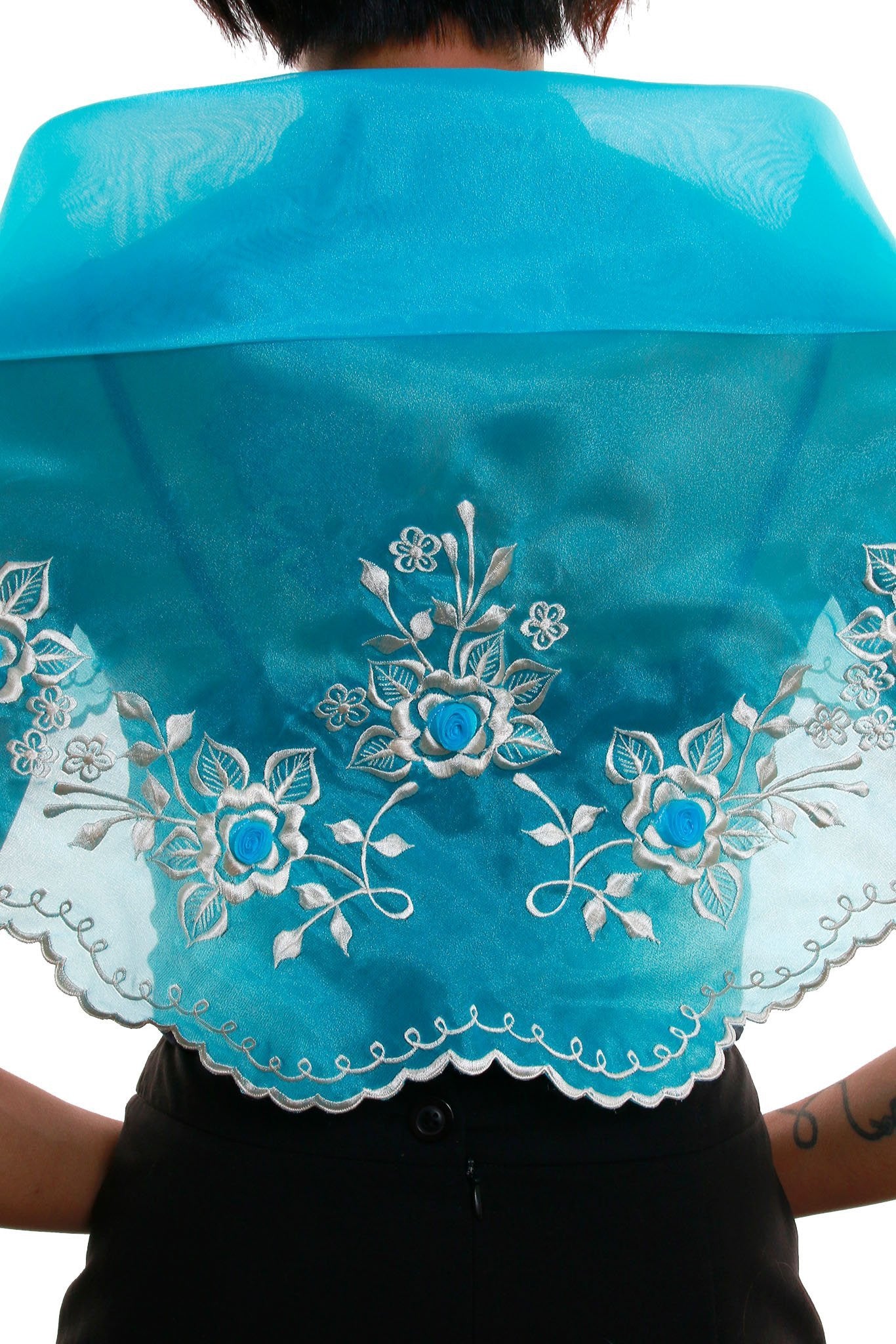 BARONG WAREHOUSE - WA10 - Classic Alampay Aqua Blue - Filipiniana