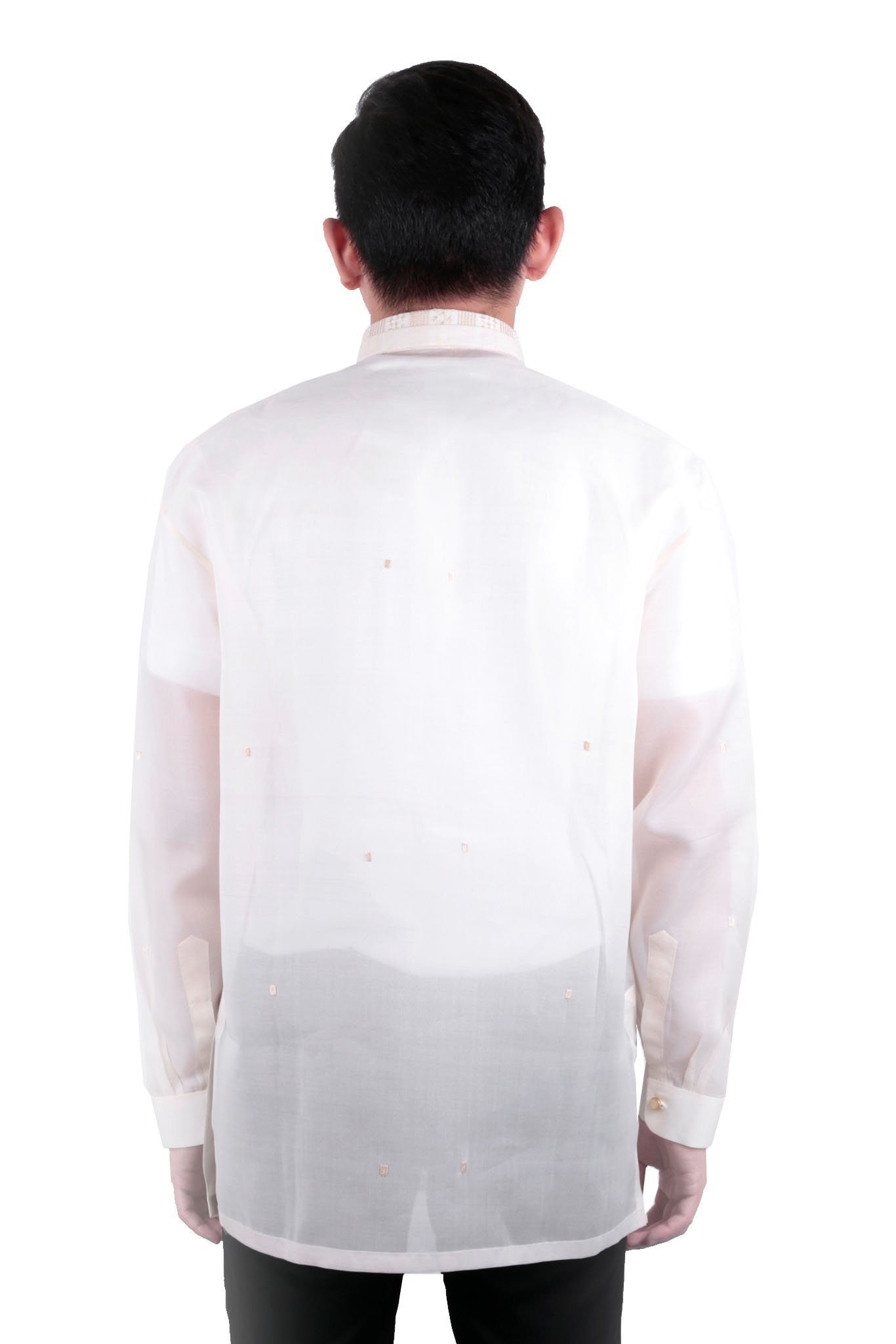 BARONG WAREHOUSE - MJ20 - MADE-TO-ORDER - Jusi Barong Tagalog Double-Collar