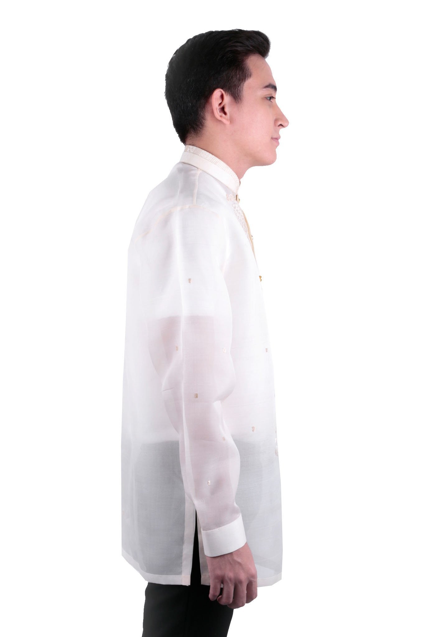 BARONG WAREHOUSE - MJ20 - MADE-TO-ORDER - Jusi Barong Tagalog Double-Collar