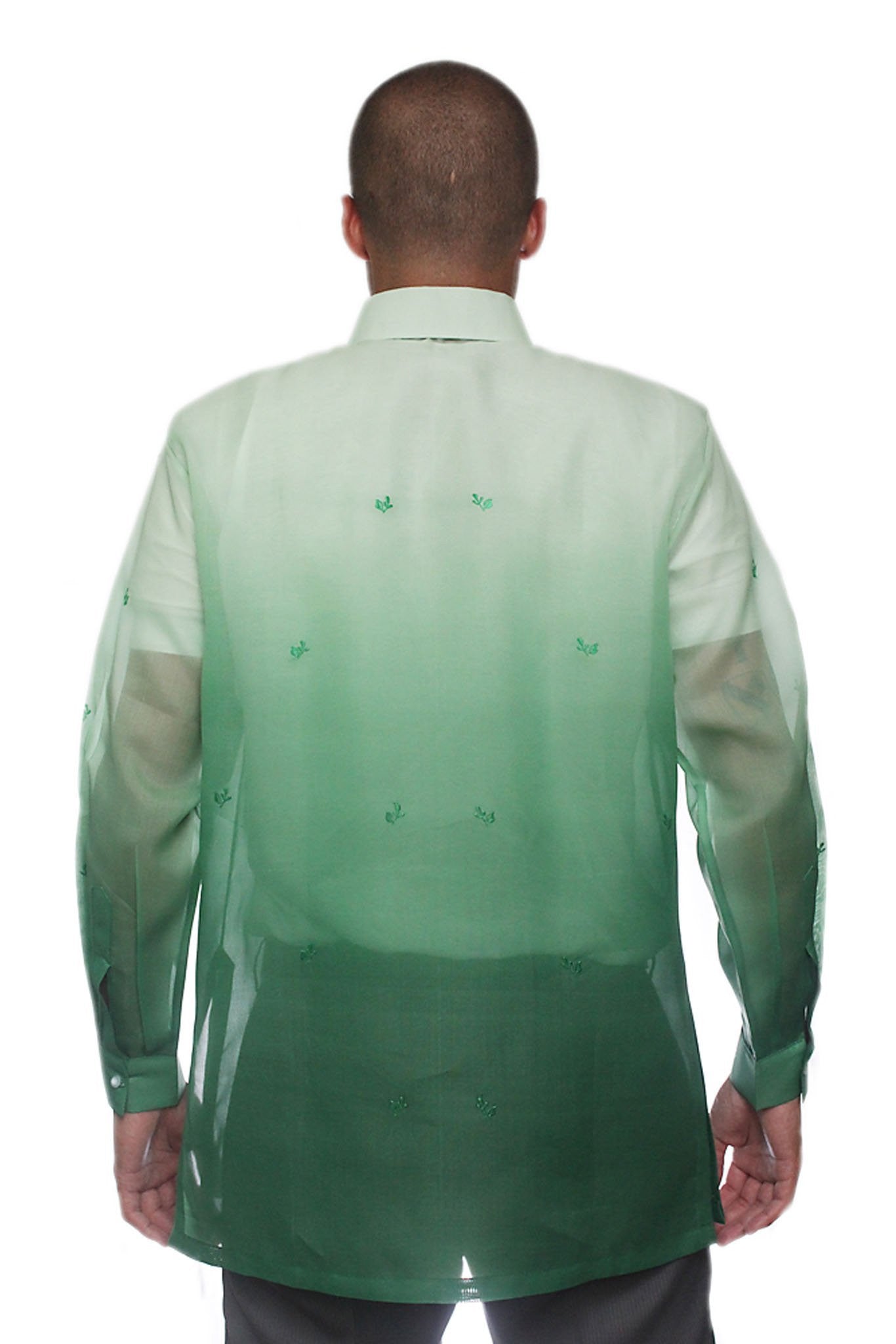 BARONG WAREHOUSE - MJ24 - Jusi Barong Tagalog Monochromatic Green