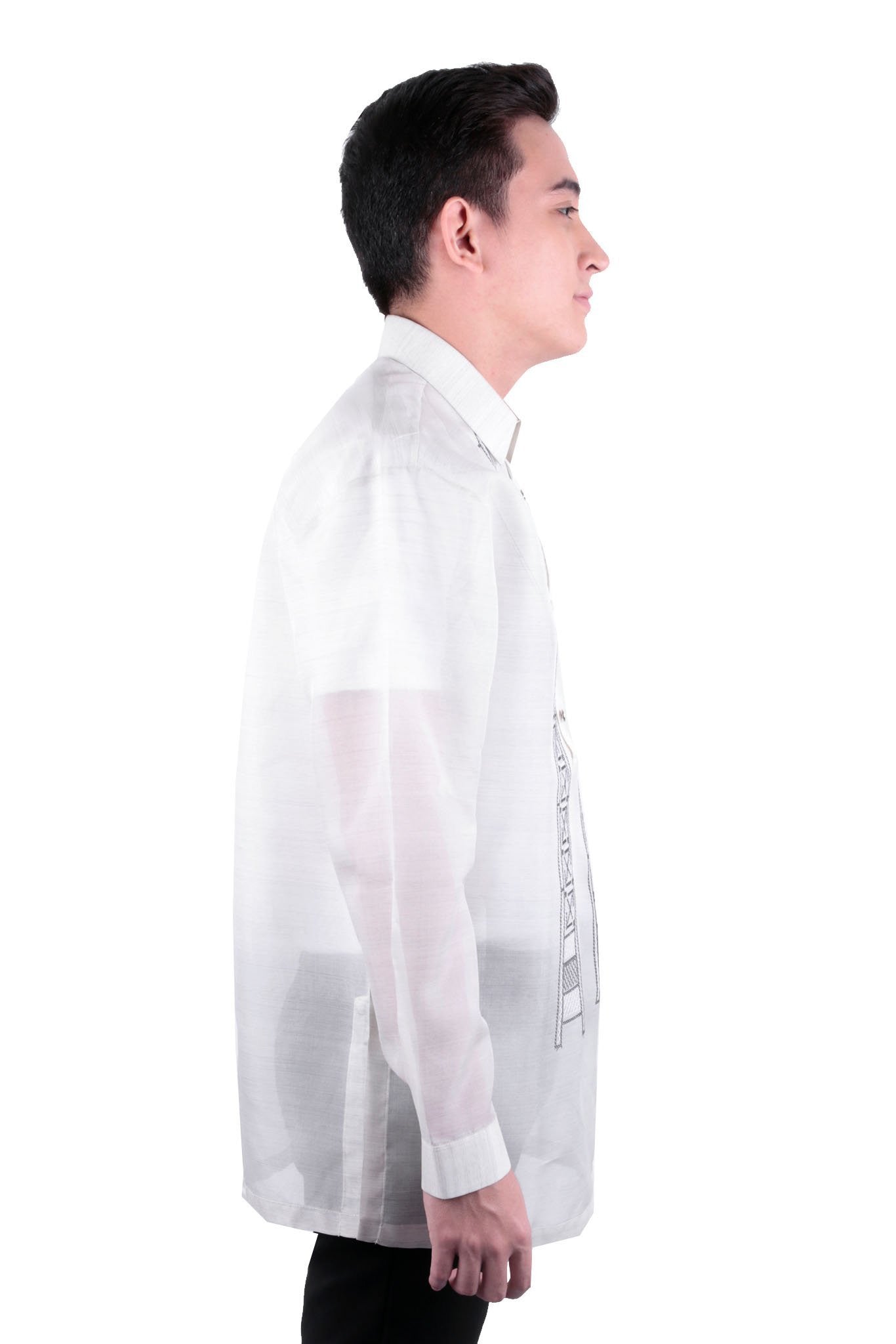 BARONG WAREHOUSE - MJ33 - MADE-TO-ORDER - Jusi Pina Barong Tagalog Ethnic Burda