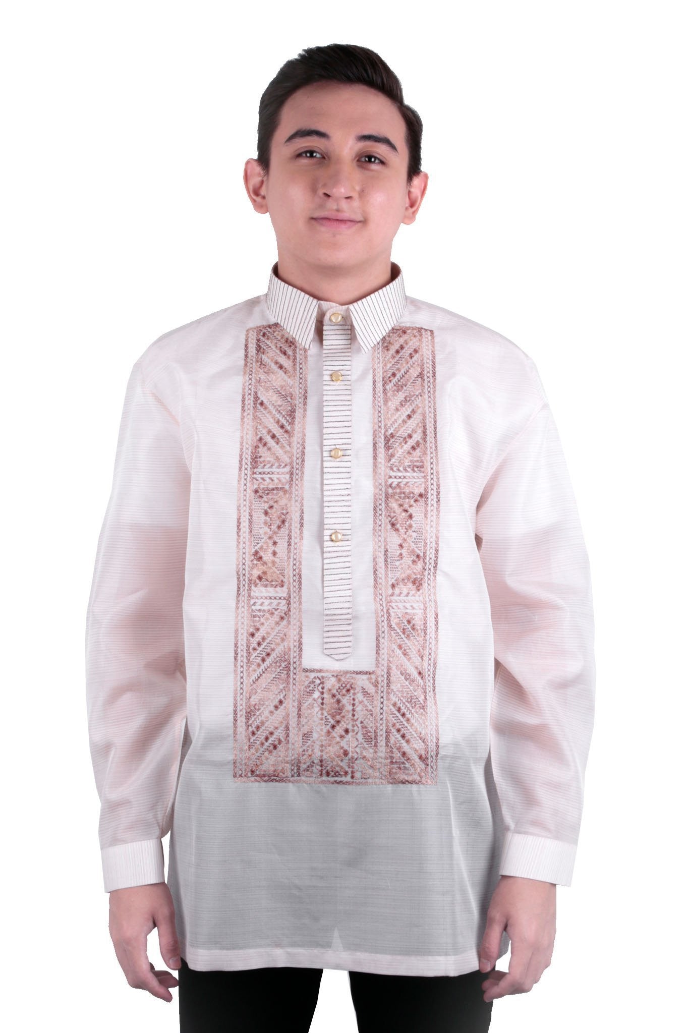 BARONG WAREHOUSE - MJ34 - MADE-TO-ORDER - Jusi Pina Barong Tagalog Ethnic Burda