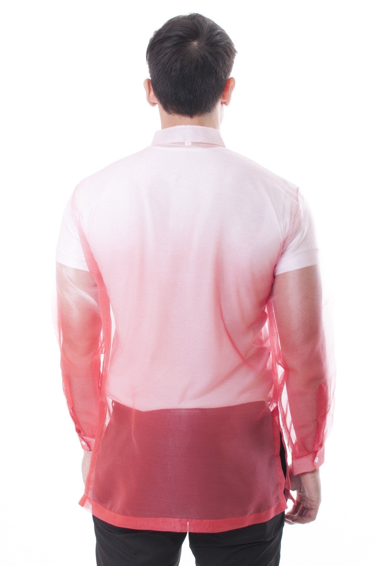 BARONG WAREHOUSE - MO11 - Organza Barong Tagalog Red
