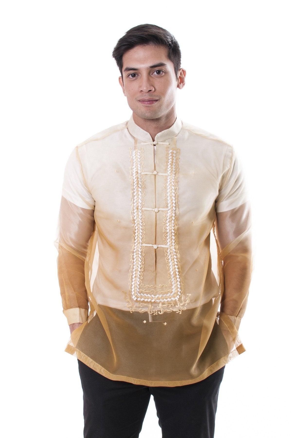 BARONG WAREHOUSE - MO12 - Organza Barong Tagalog Gold