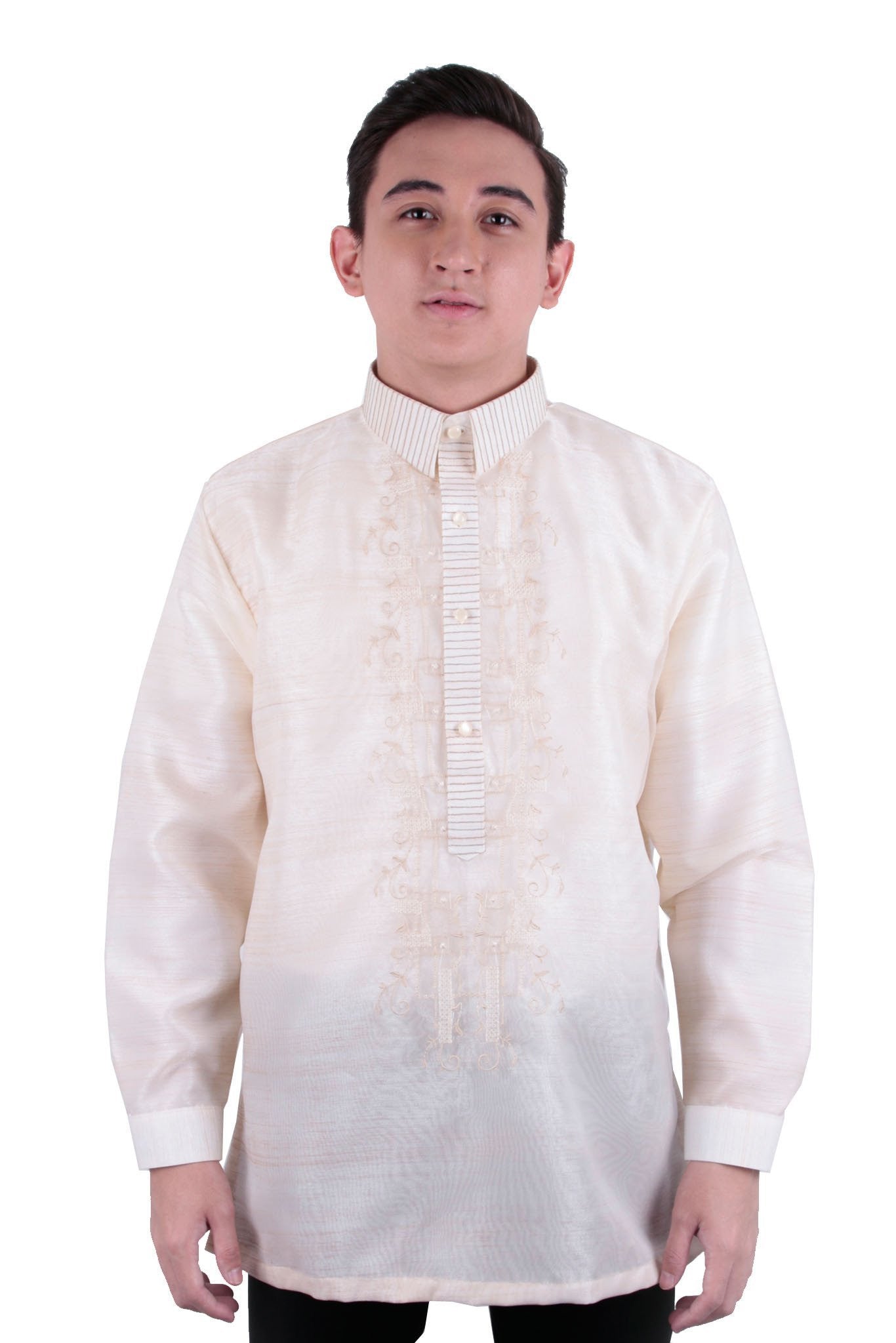 BARONG WAREHOUSE - MO21 - MADE-TO-ORDER - Organza Pina Barong Tagalog with Lining