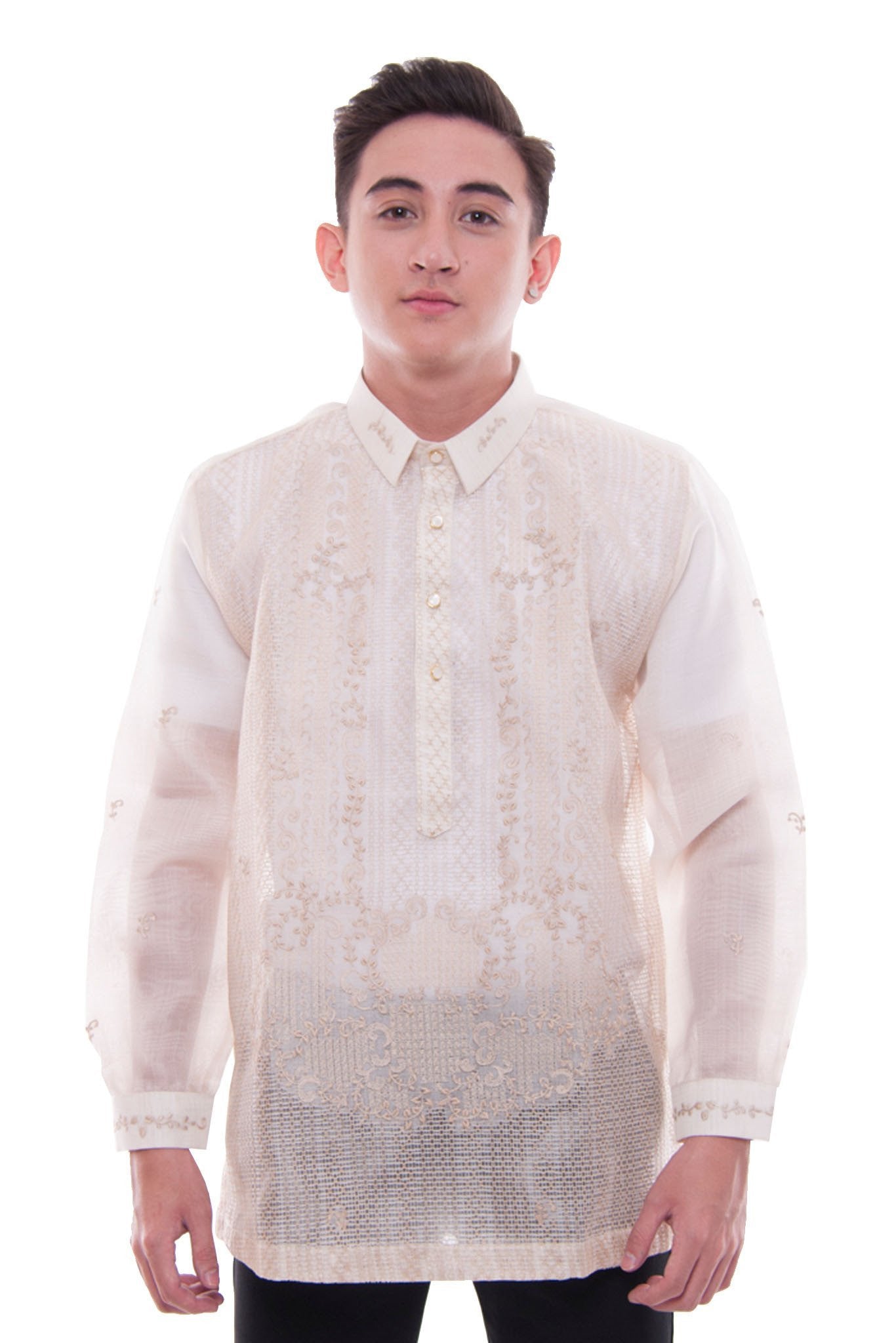 BARONG WAREHOUSE - MC02 - Cocoon Pina Calado Barong Tagalog