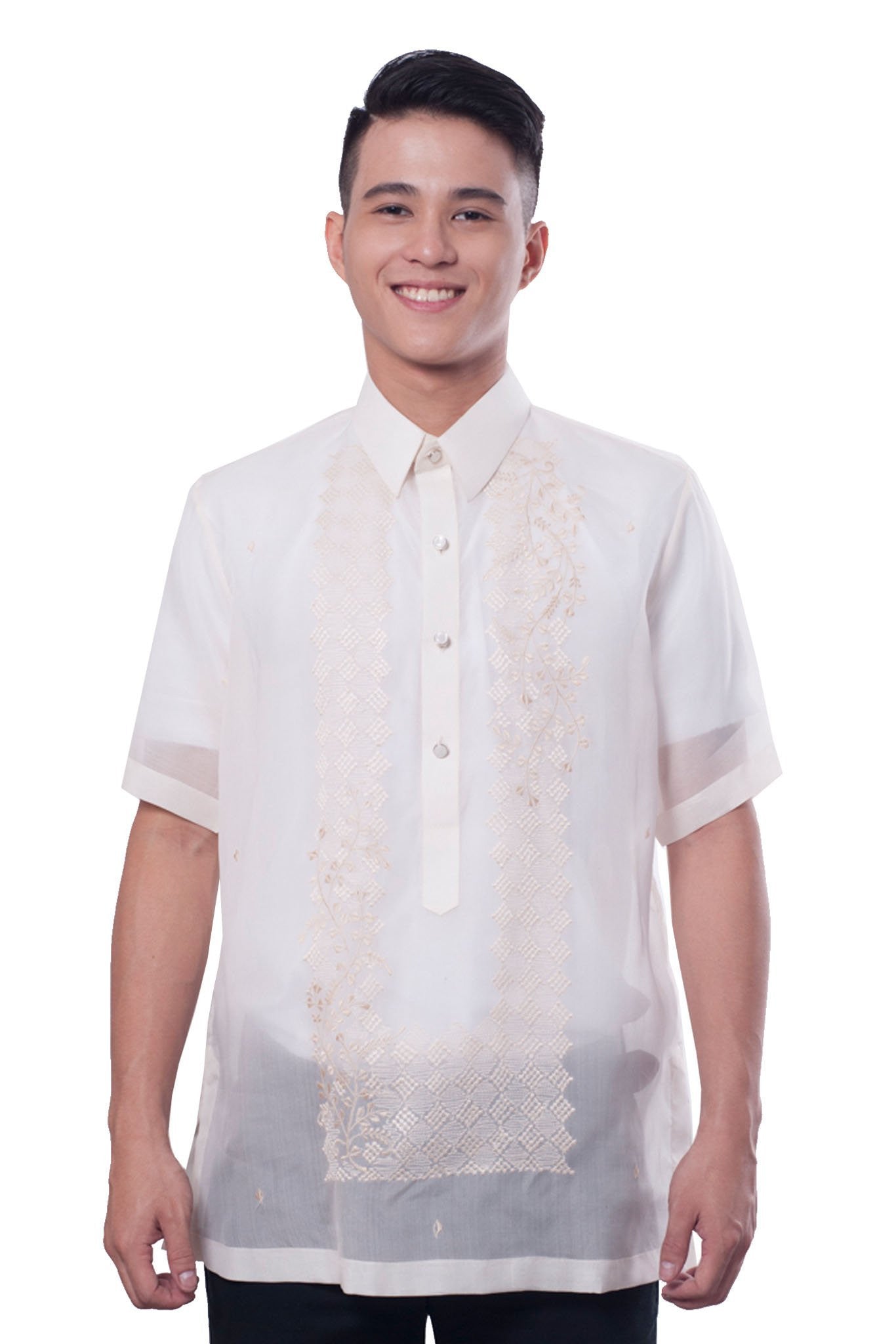 BARONG WAREHOUSE - MJ16 - Jusi Barong Tagalog Short-Sleeve