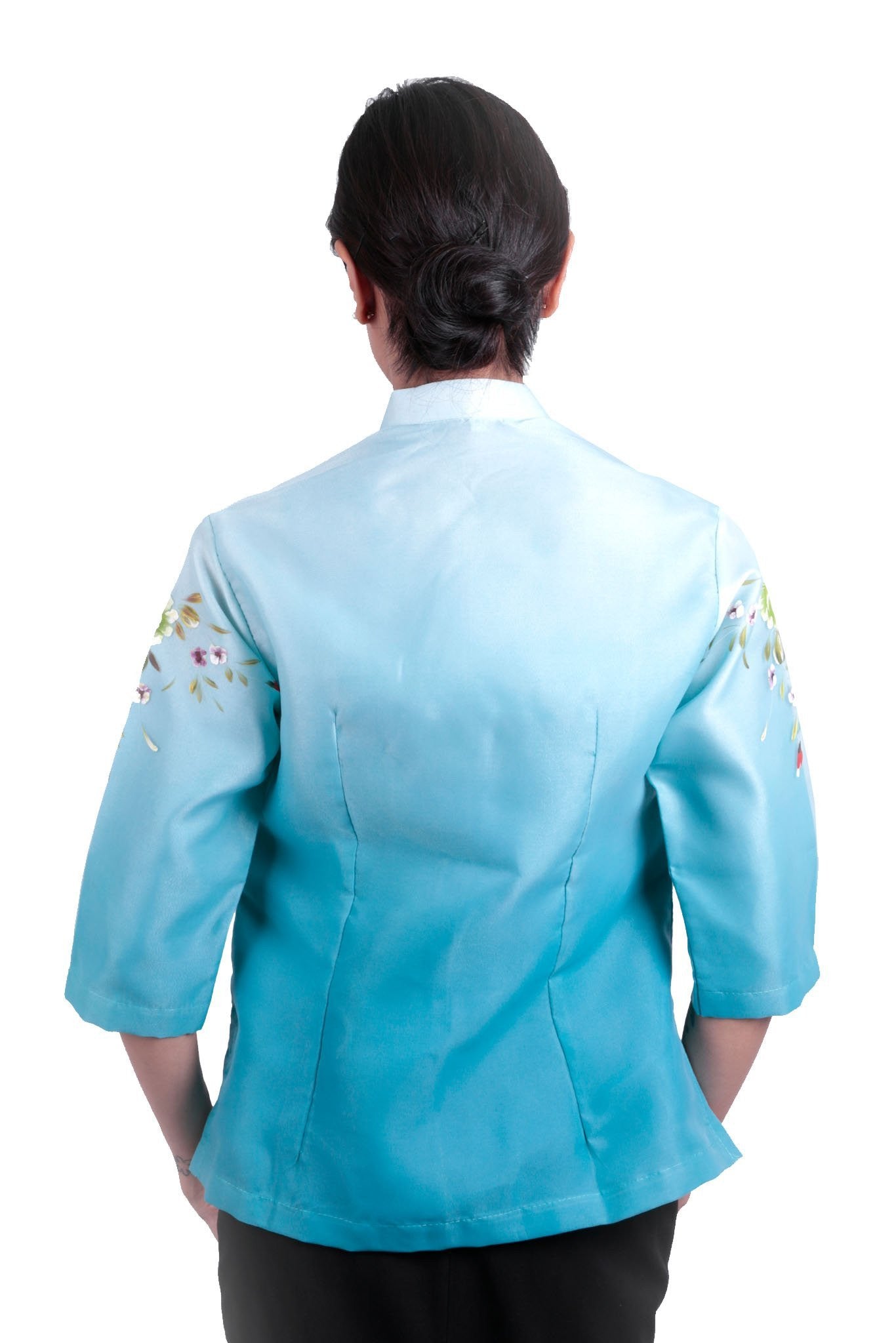 BARONG WAREHOUSE - WO06 - MADE-TO-ORDER - Women's Barong Tagalog Aqua Blue - Filipiniana
