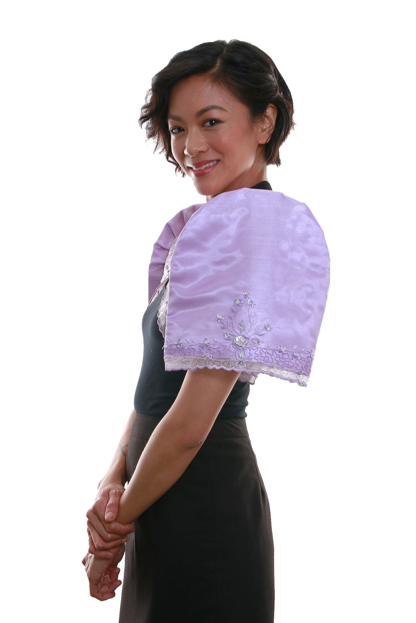 BARONG WAREHOUSE - WR09 - Mestiza Bolero Lavender - Filipiniana