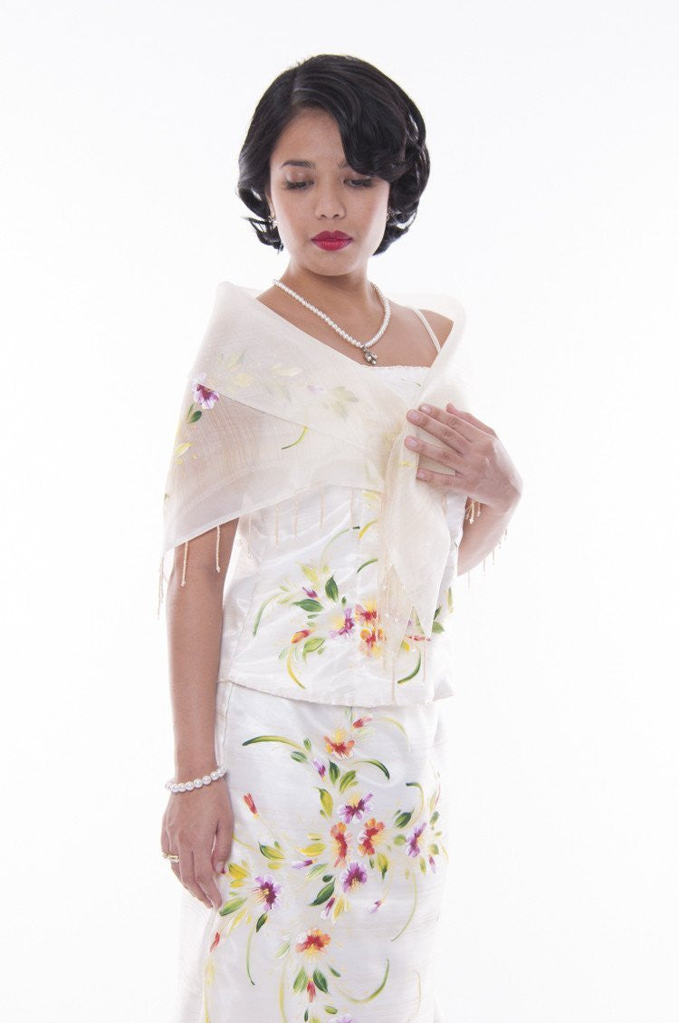 BARONG WAREHOUSE - WS08 Baro't Saya With Alampay - Filipiniana