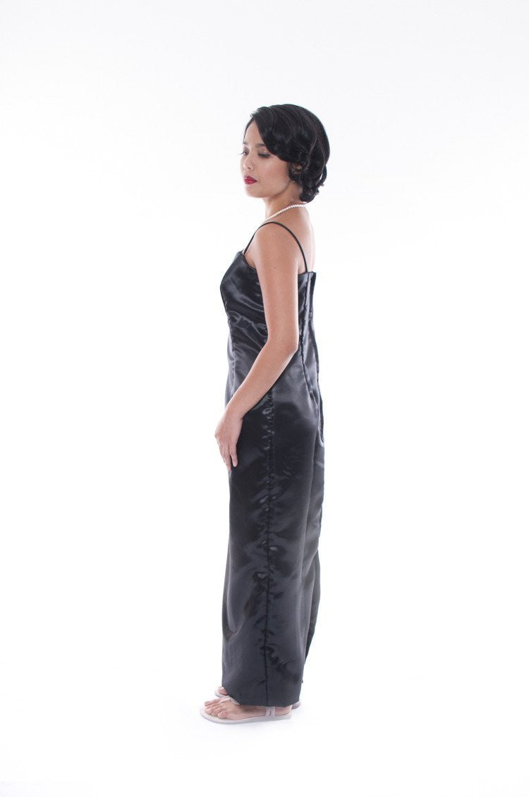 BARONG WAREHOUSE - WD19 - Satin Fitting Gown Black