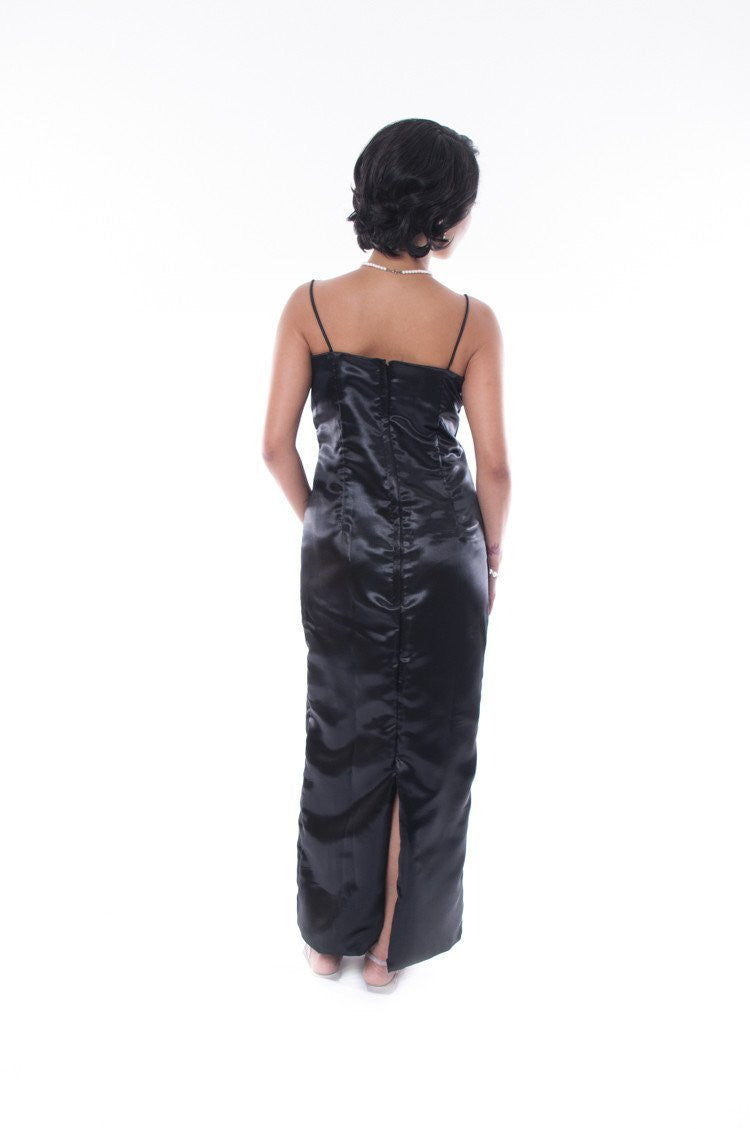 BARONG WAREHOUSE - WD19 - Satin Fitting Gown Black